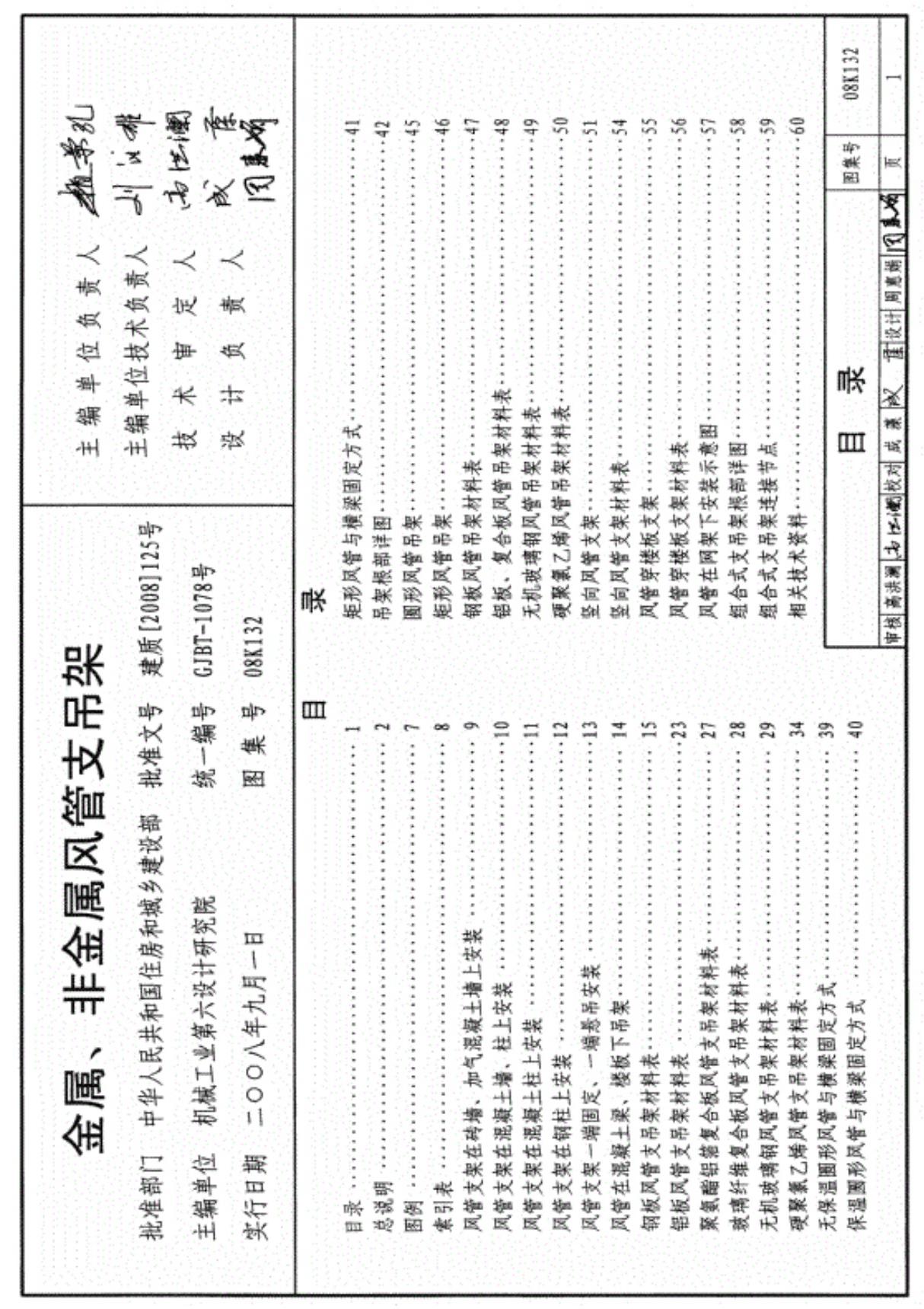 (学习资料)08K132 金属 非金属风管支吊架规范图集