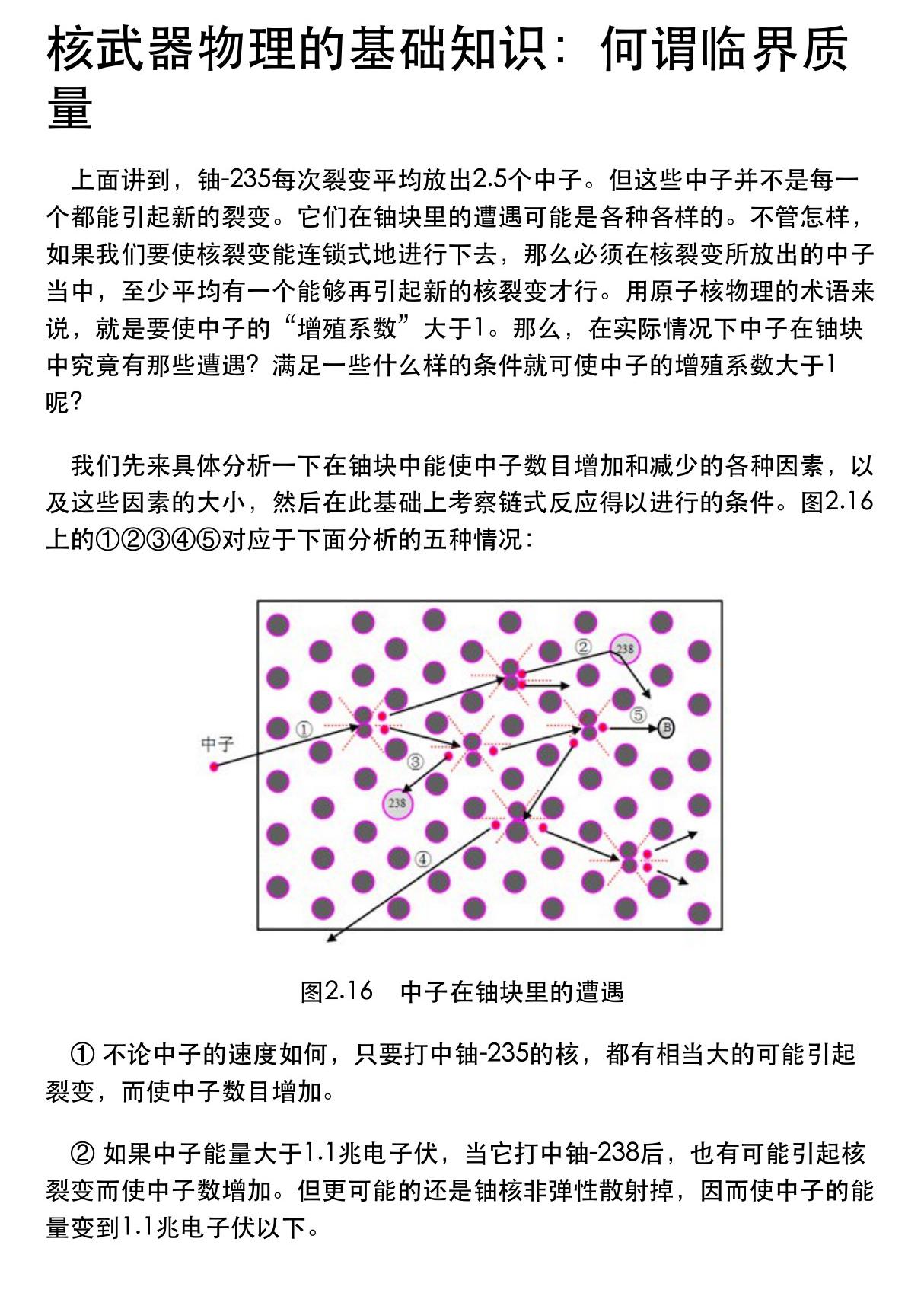 核武器物理基础知识 何谓临界质量