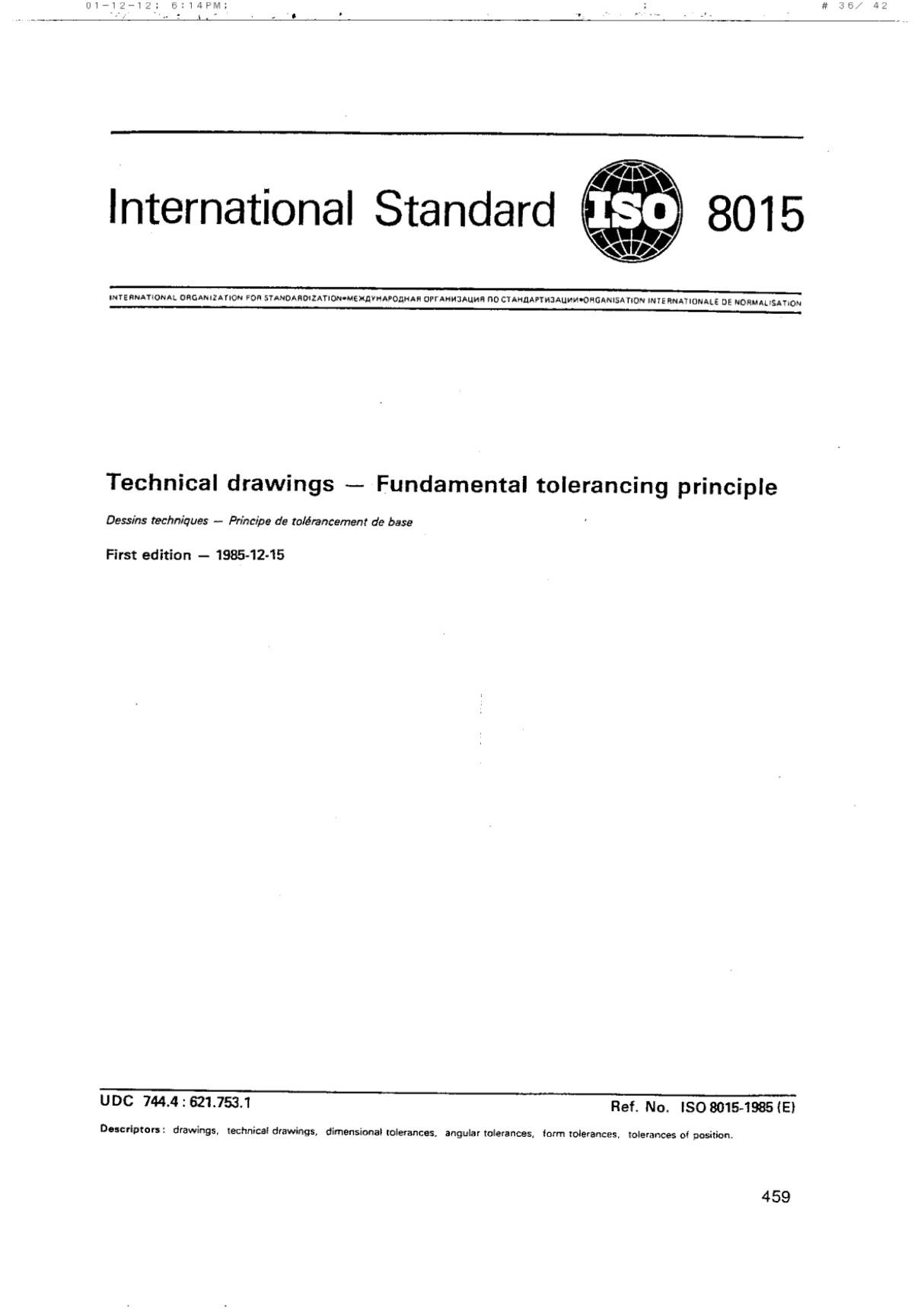 ISO 8015-85