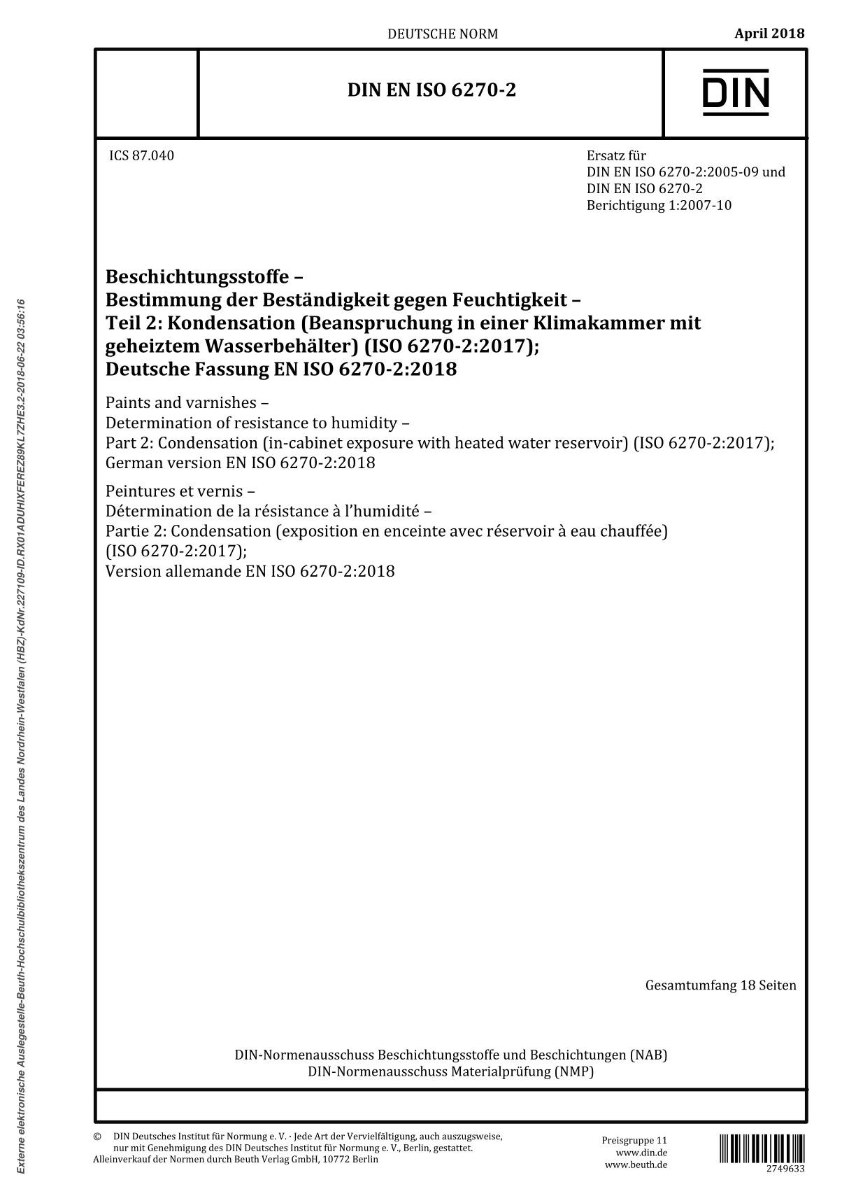 DIN EN ISO 6270-2 (2018-04-00)