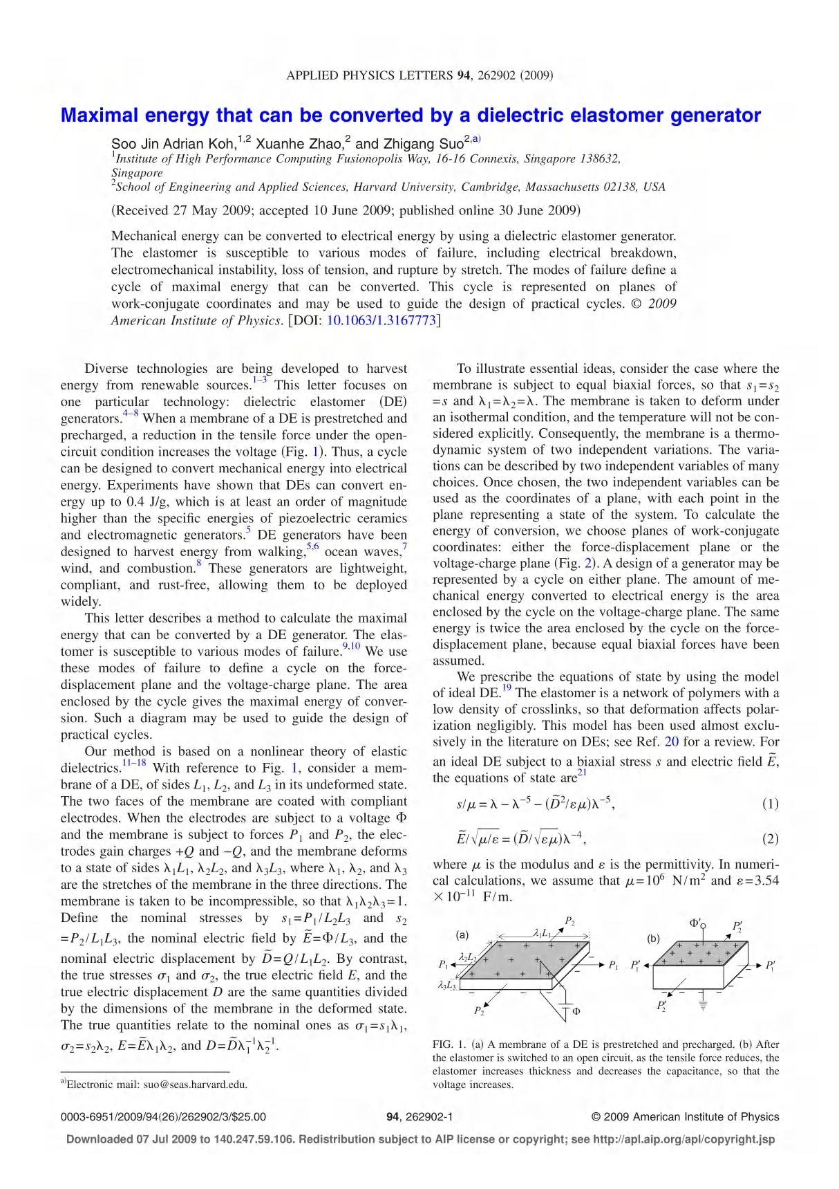 applied physics letters 94, 262902