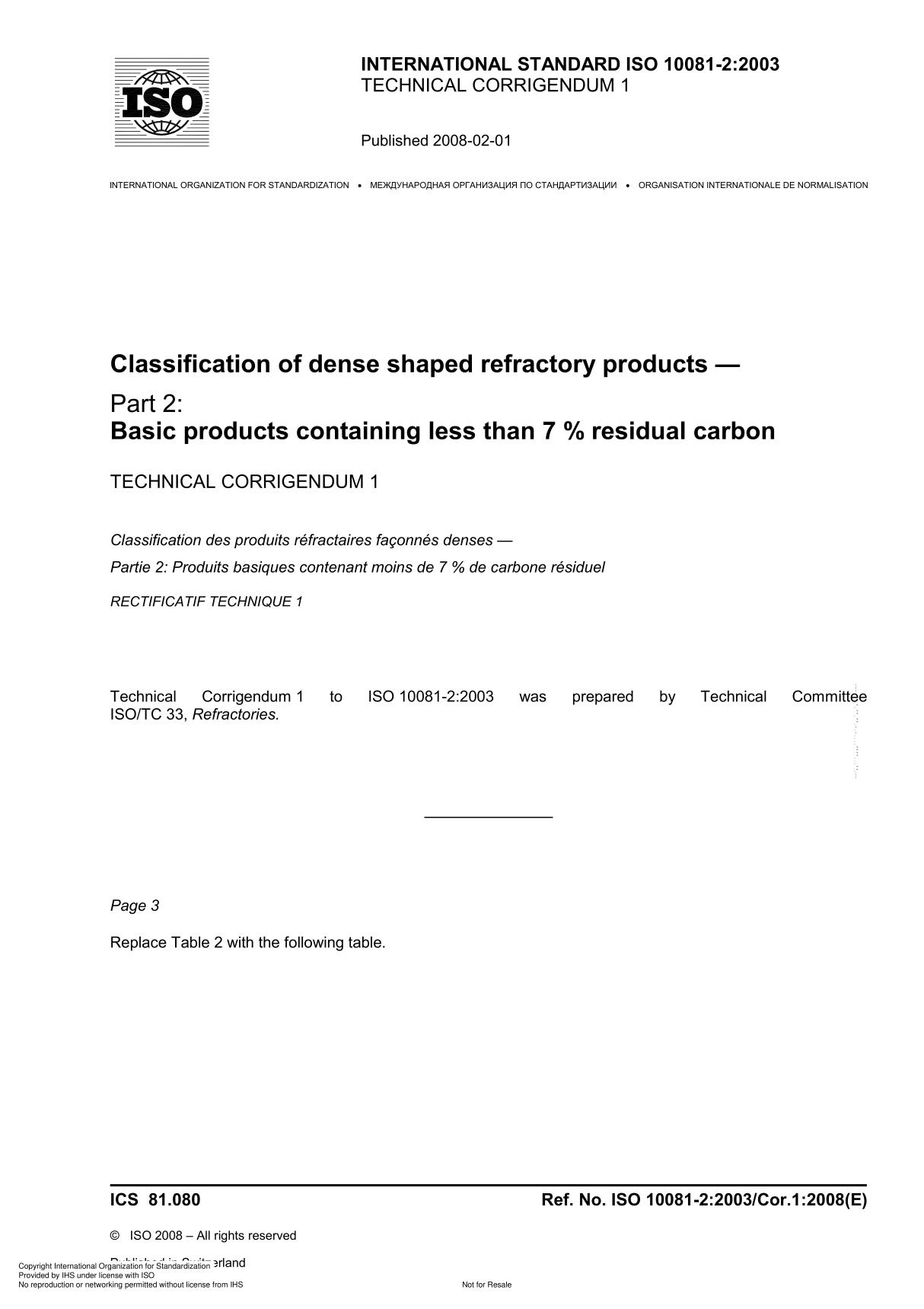 ISO 10081-2 2003 TECHNICAL CORRIGENDUM 1