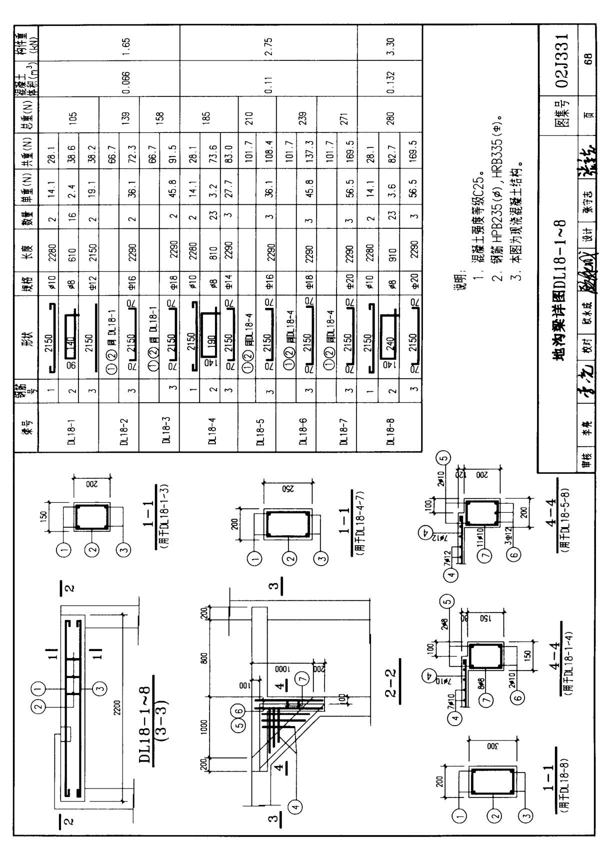 国家建筑标准设计图集J331 J332 G221 地沟及盖板(2009合订本) 2