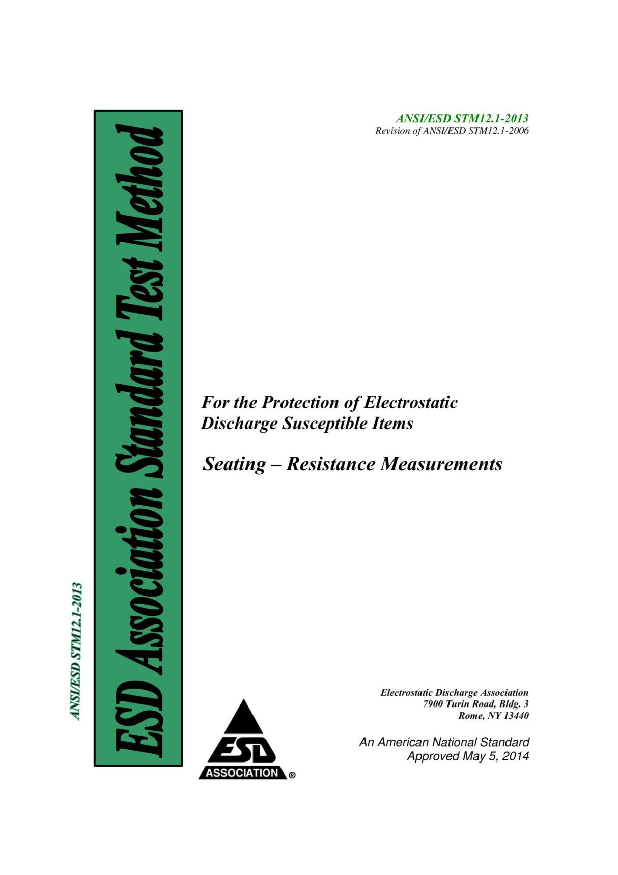 12.1 ANSI ESD STM12.1-2013座椅-电阻测量(高清版)