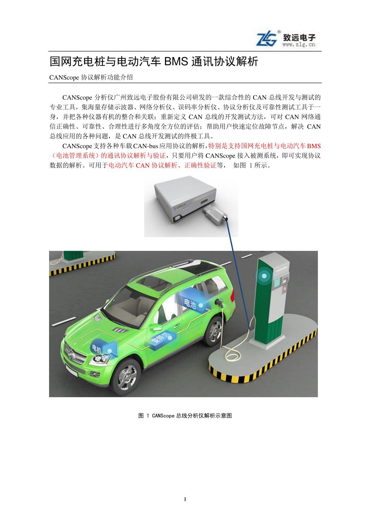 国网充电桩与电动汽车BMS通讯协议解析CANScope协议解析功能介绍