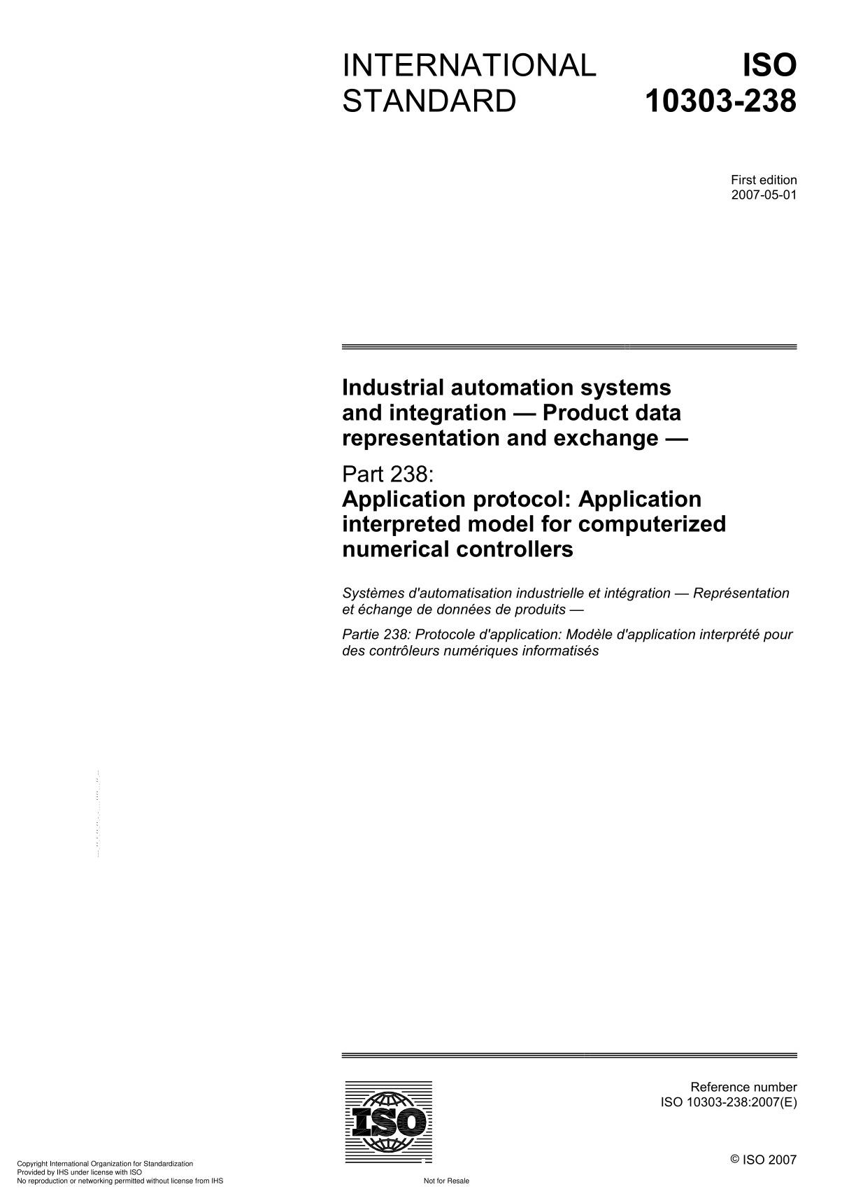 ISO 10303-238 Industrial automation systems and integration  Product data representation and exchange