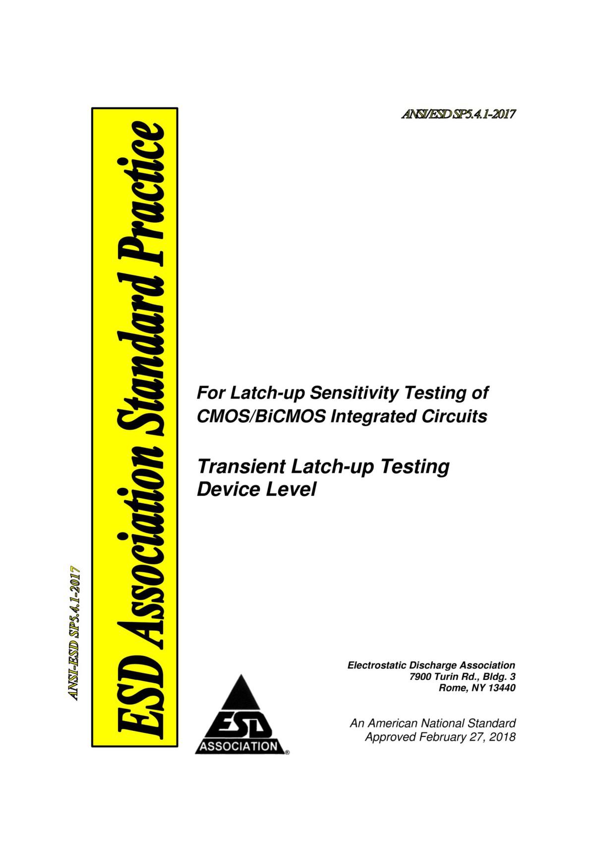 ANSI ESD SP5.4.1-2017(高清正版)