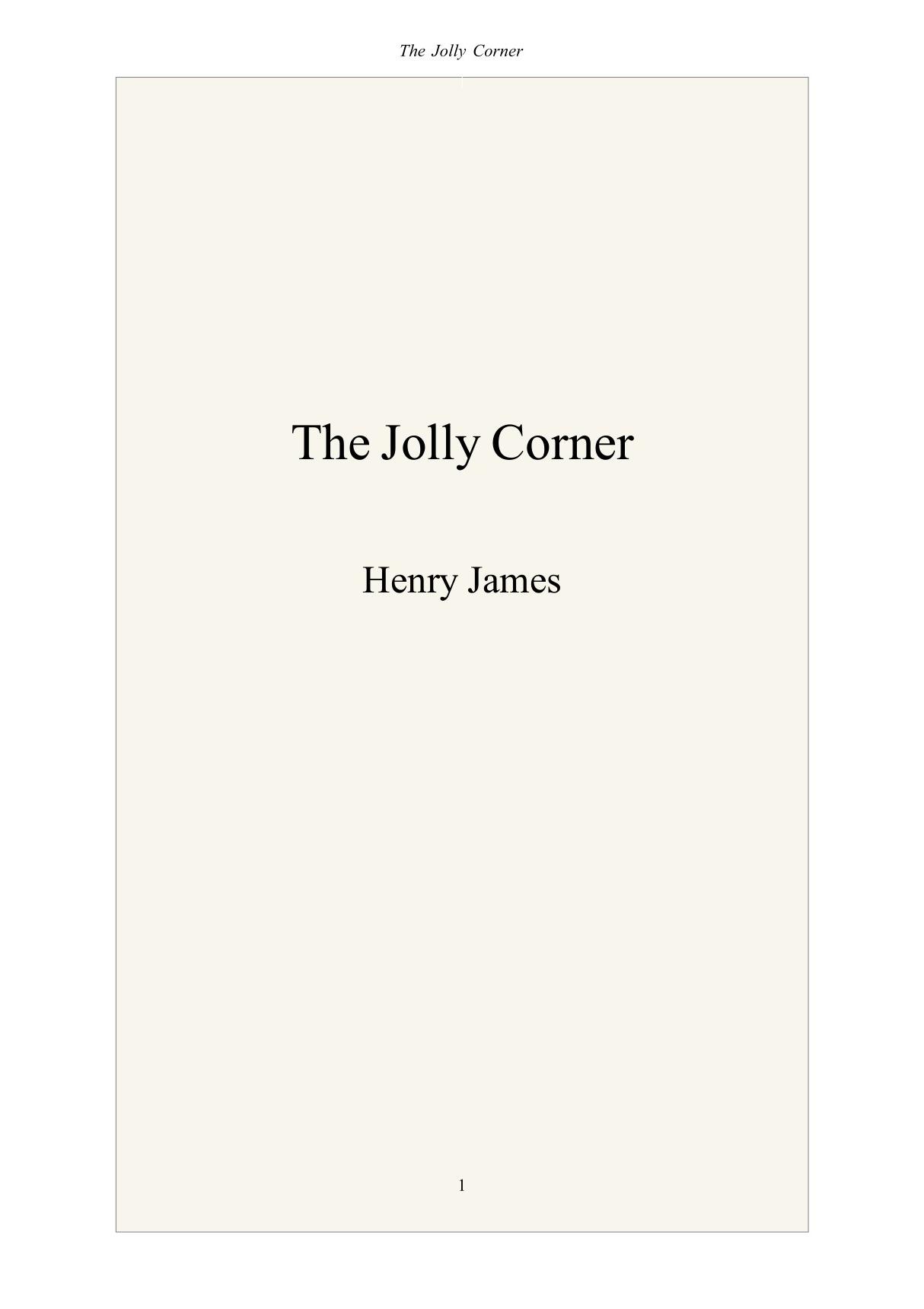 The Jolly Corner