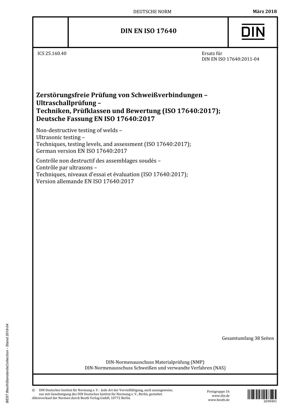 DIN EN ISO 17640-2018