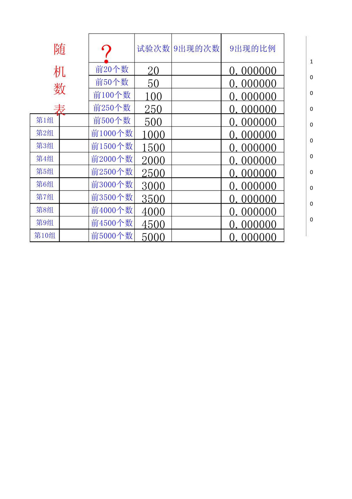 随机数表