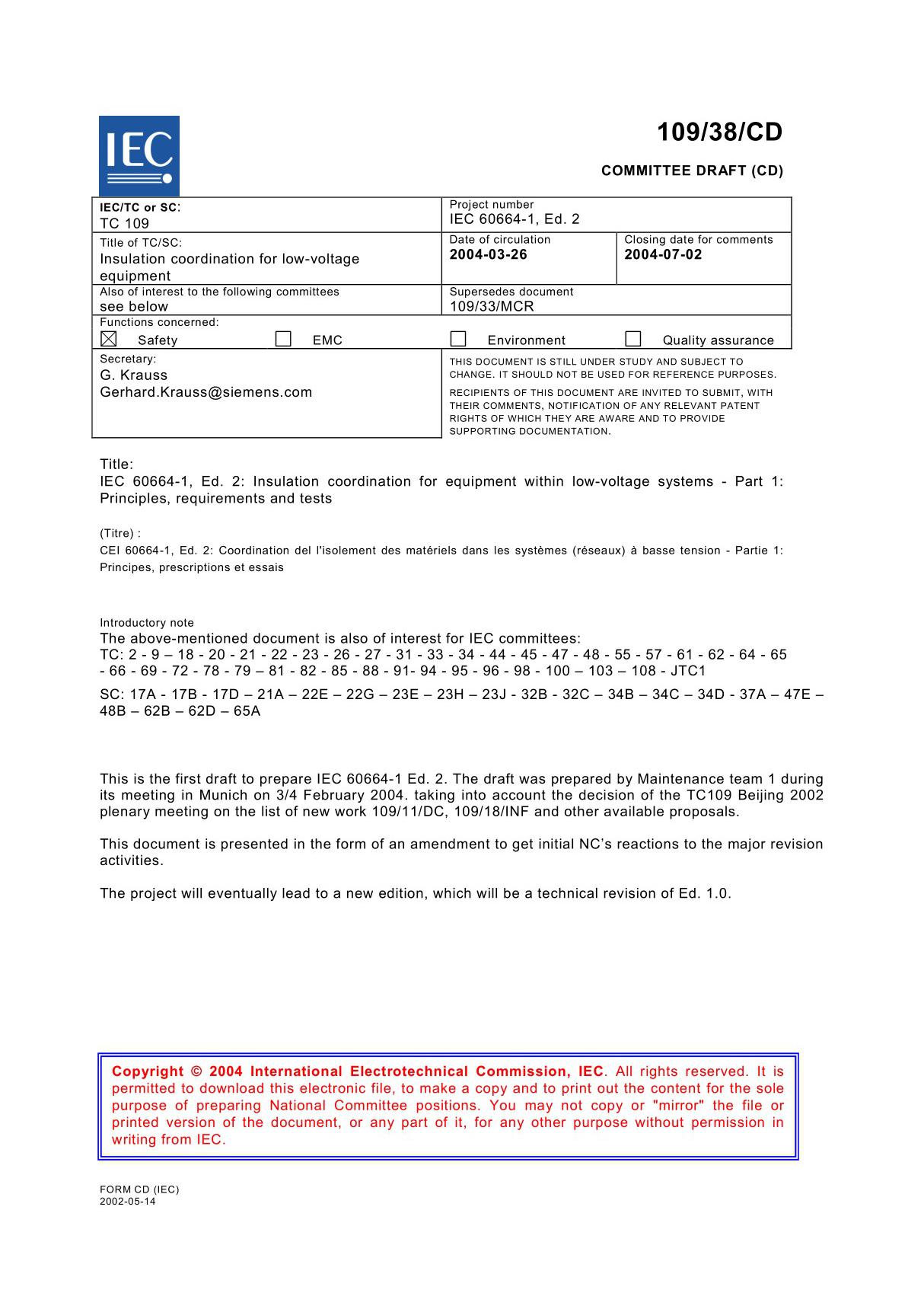 IEC 60664-1 e CD important