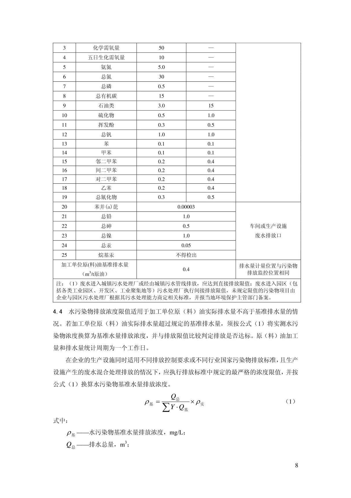 最新国家标准GB31570-2015石油炼制工业污染物排放标准 2