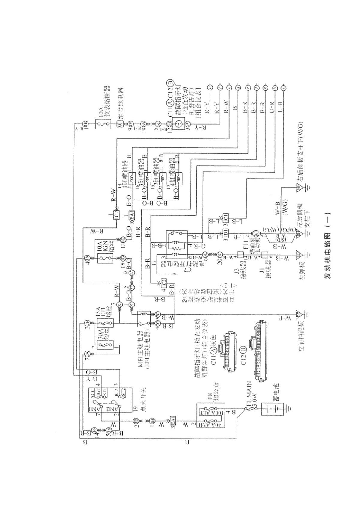 2000海南马自达323电路图