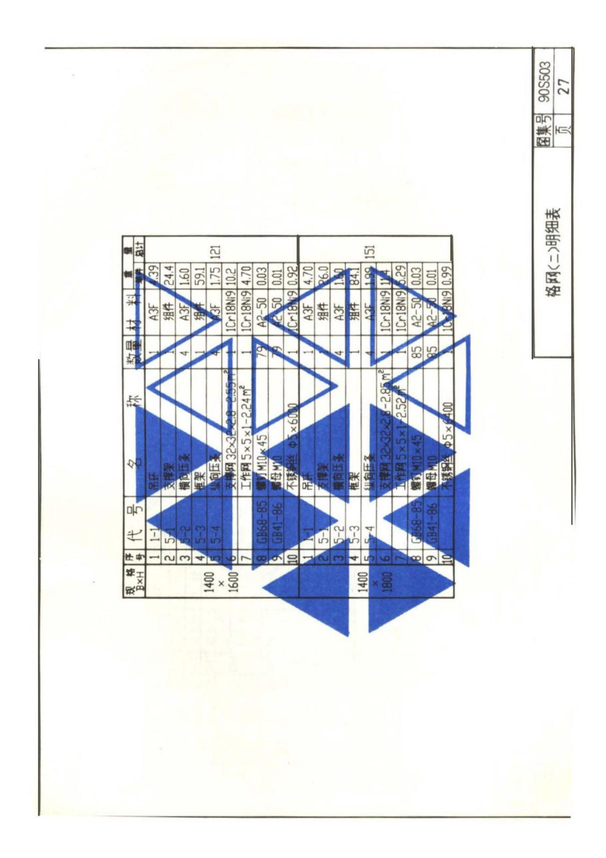 国标图集90S503格栅 格网及起吊架图集国家建筑标准设计图集电子版 2