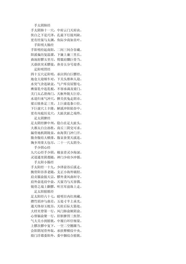 手打针灸歌诀 txt