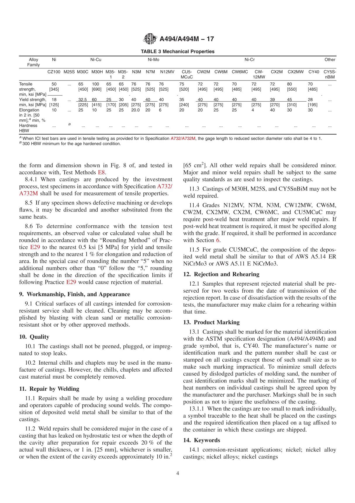 ASTM A 494 - A 494M - 17 Standard美国材料与试验协会标准Part 2