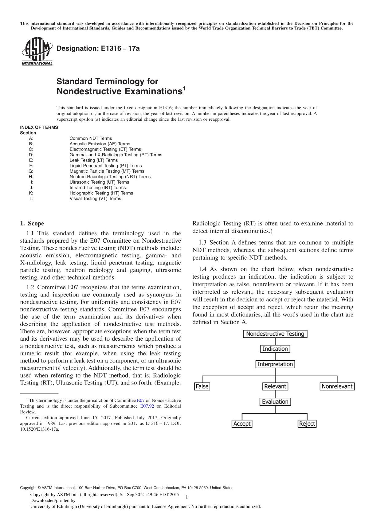 ASTM E1316-17a Standard Terminology for Nondestructive Examination