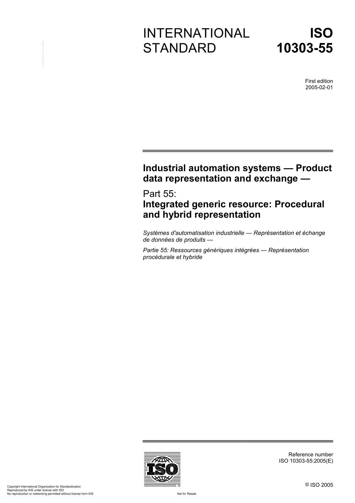 ISO 10303-55 Industrial automation systems and integration  Product data representation and exchange