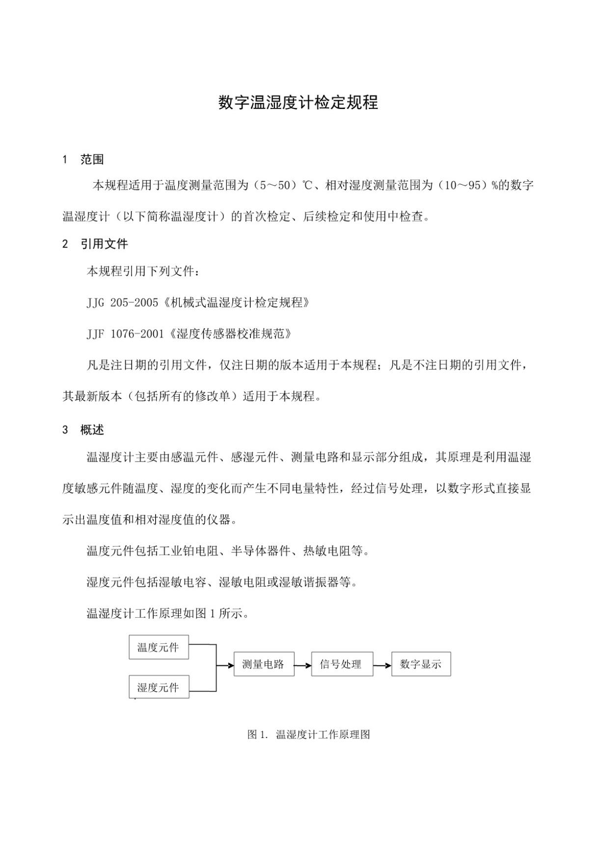 (高清版) JJG 41-2016数字温湿度计检定规程