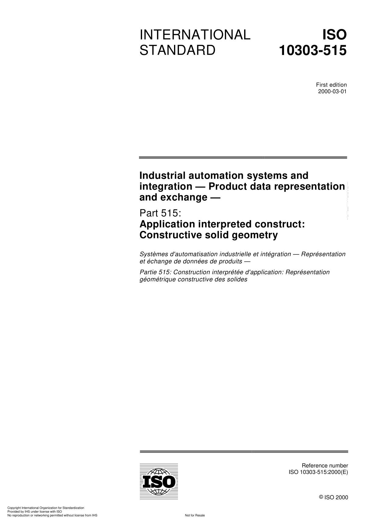 ISO 10303-515 Industrial automation systems and integration  Product data representation and exchange