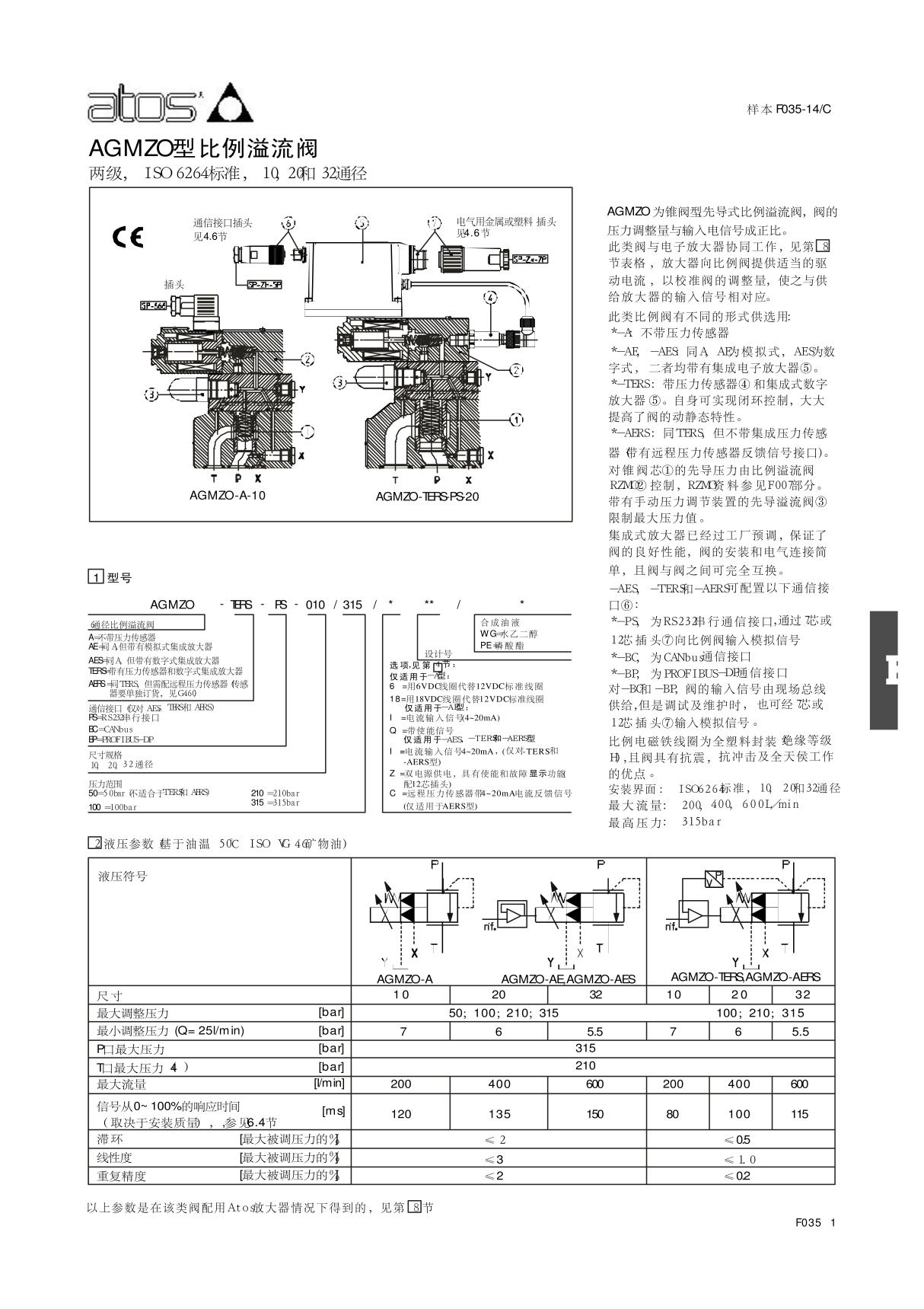 AGMZO型比例溢流阀