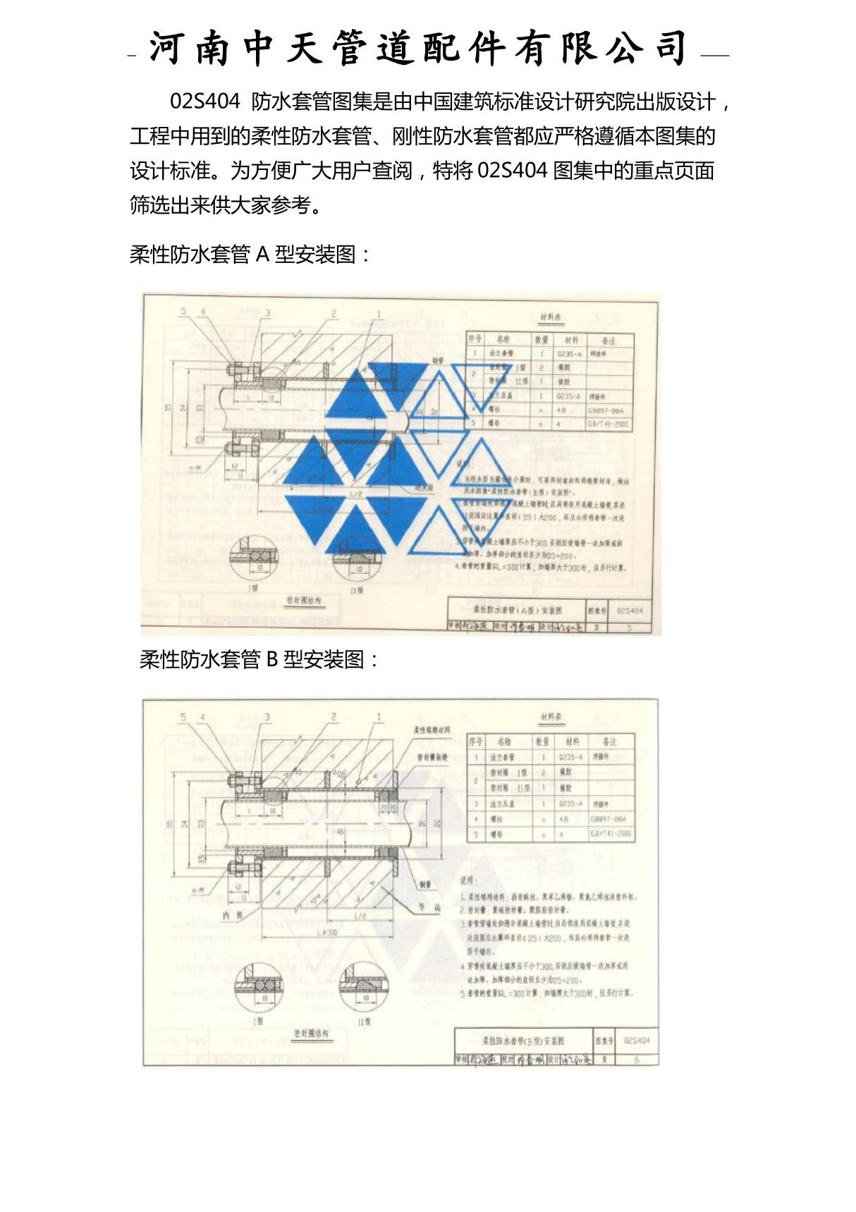 02S404防水套管图集