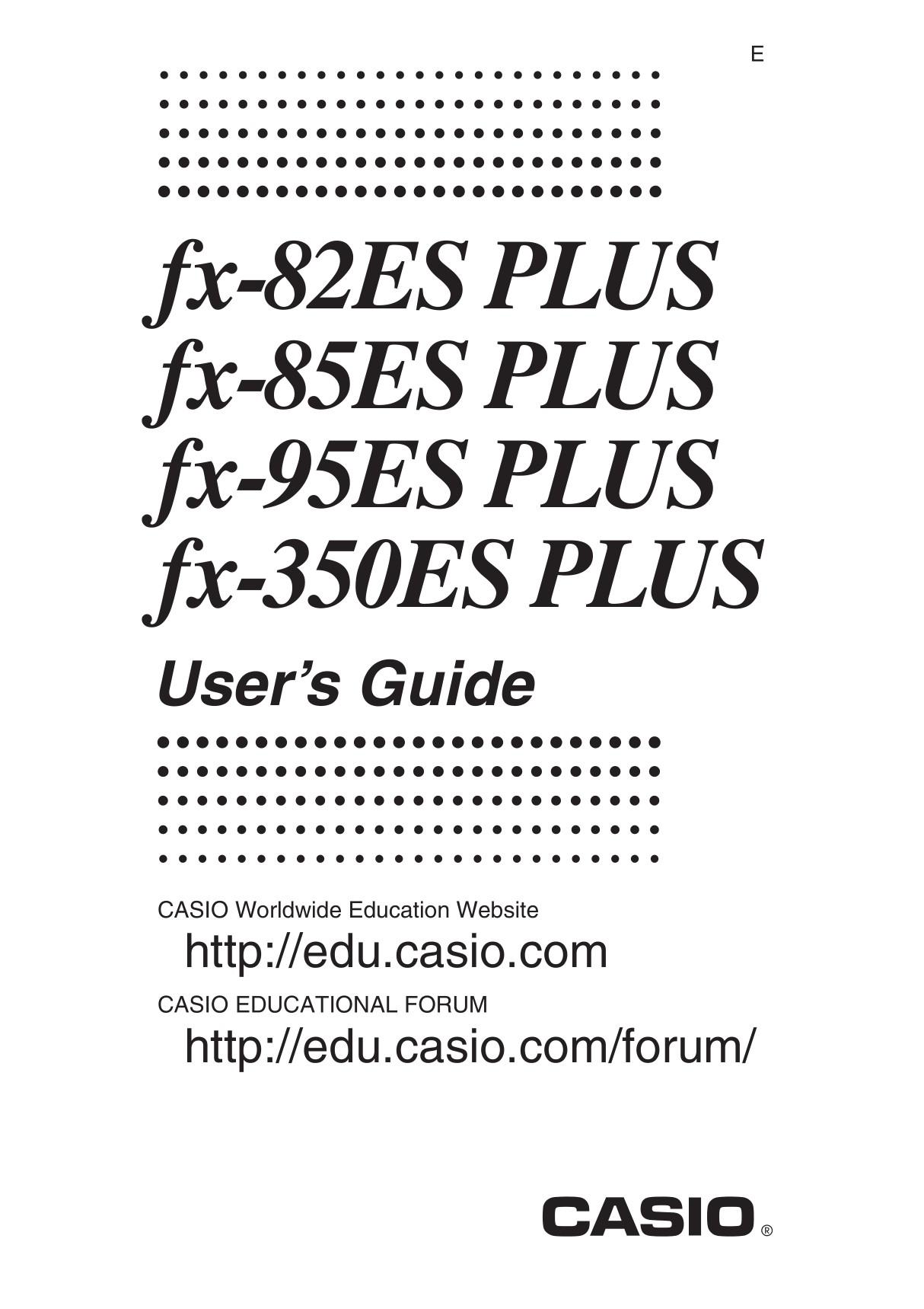 说明书大全--fx-82ES PLUS 用户说明书