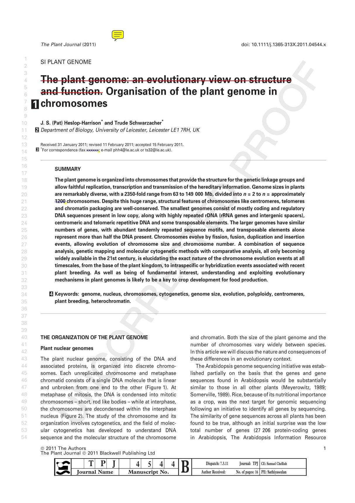 The plant genome an evolutionary view on structureand