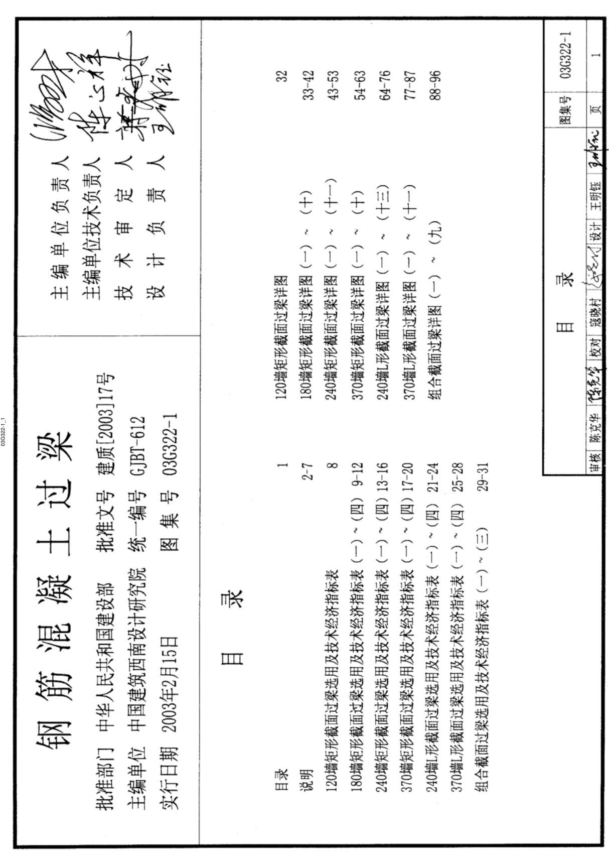 03G322-1 钢筋混凝土过梁