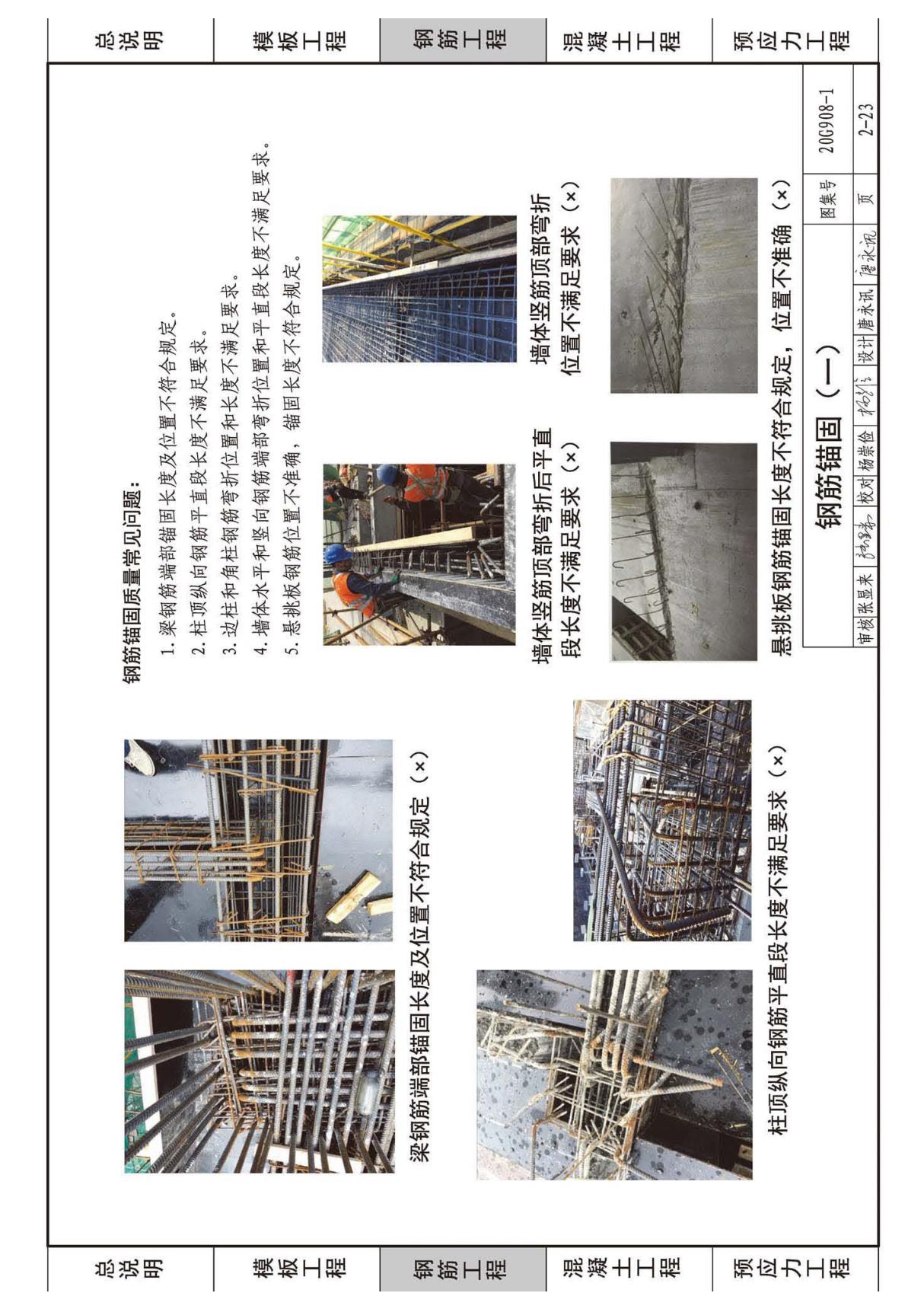 20G908-1 建筑工程施工质量常见问题预防措施(钢筋锚固)15