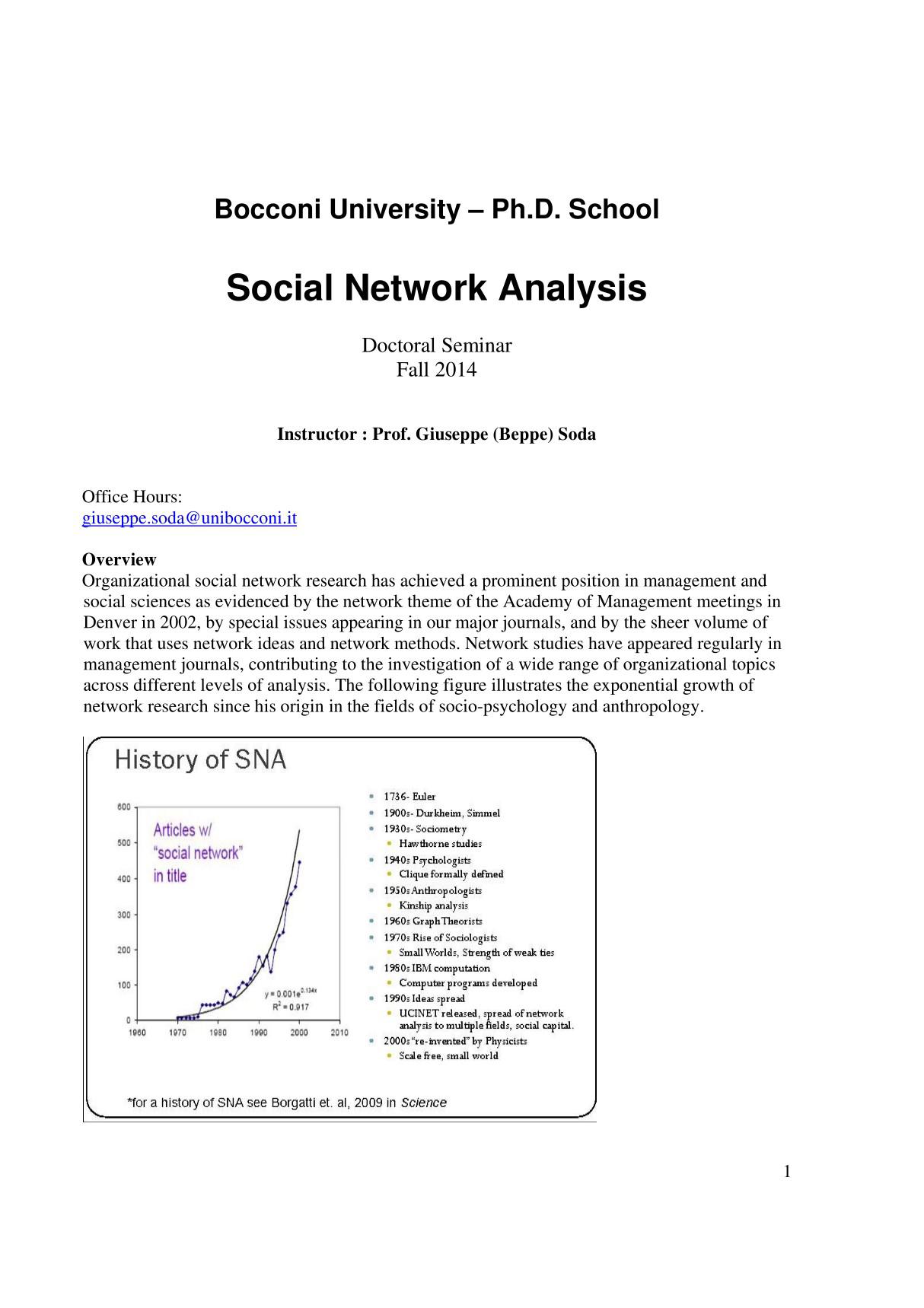 social network analysis 社会网络分析