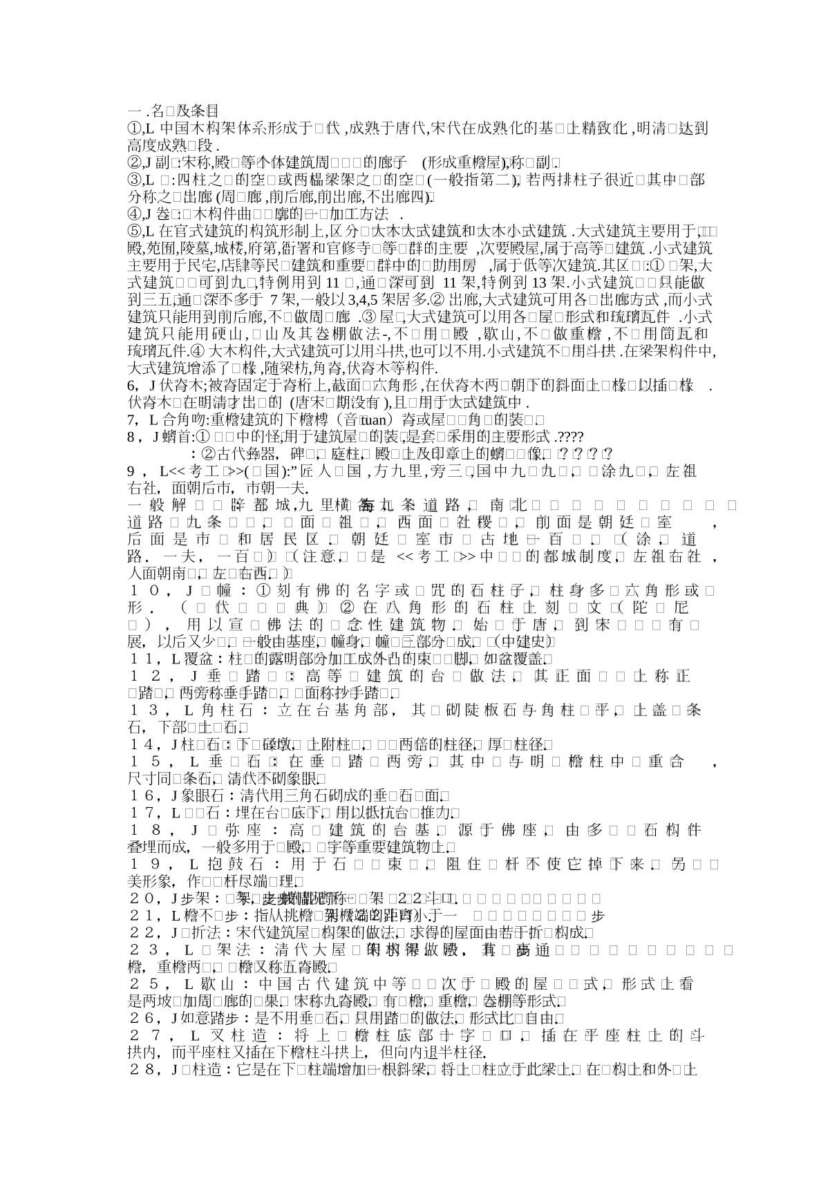 建筑学名词 PDF