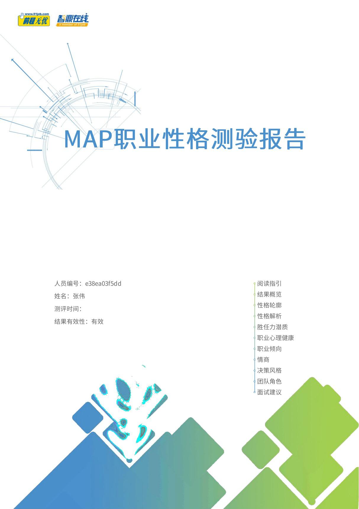 MAP职业性格测验报告