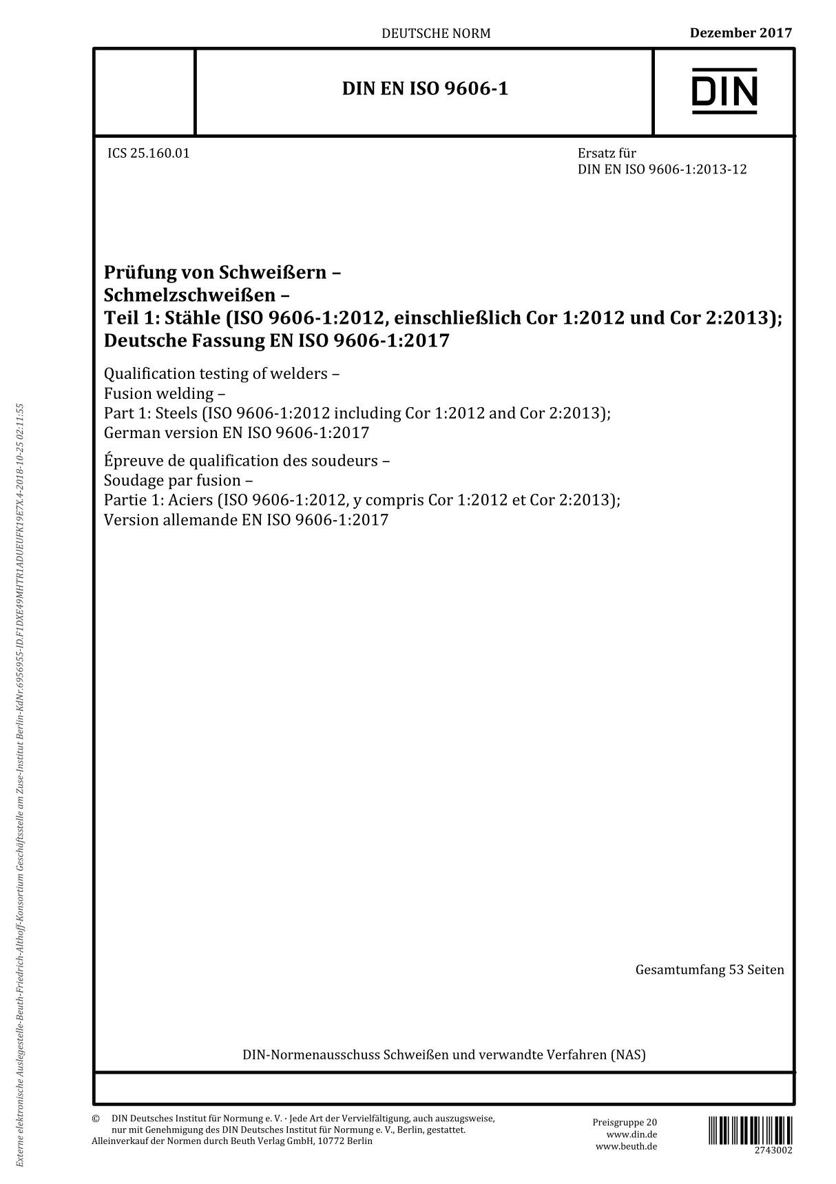 DIN EN ISO 9606-1 (2017-12-00)