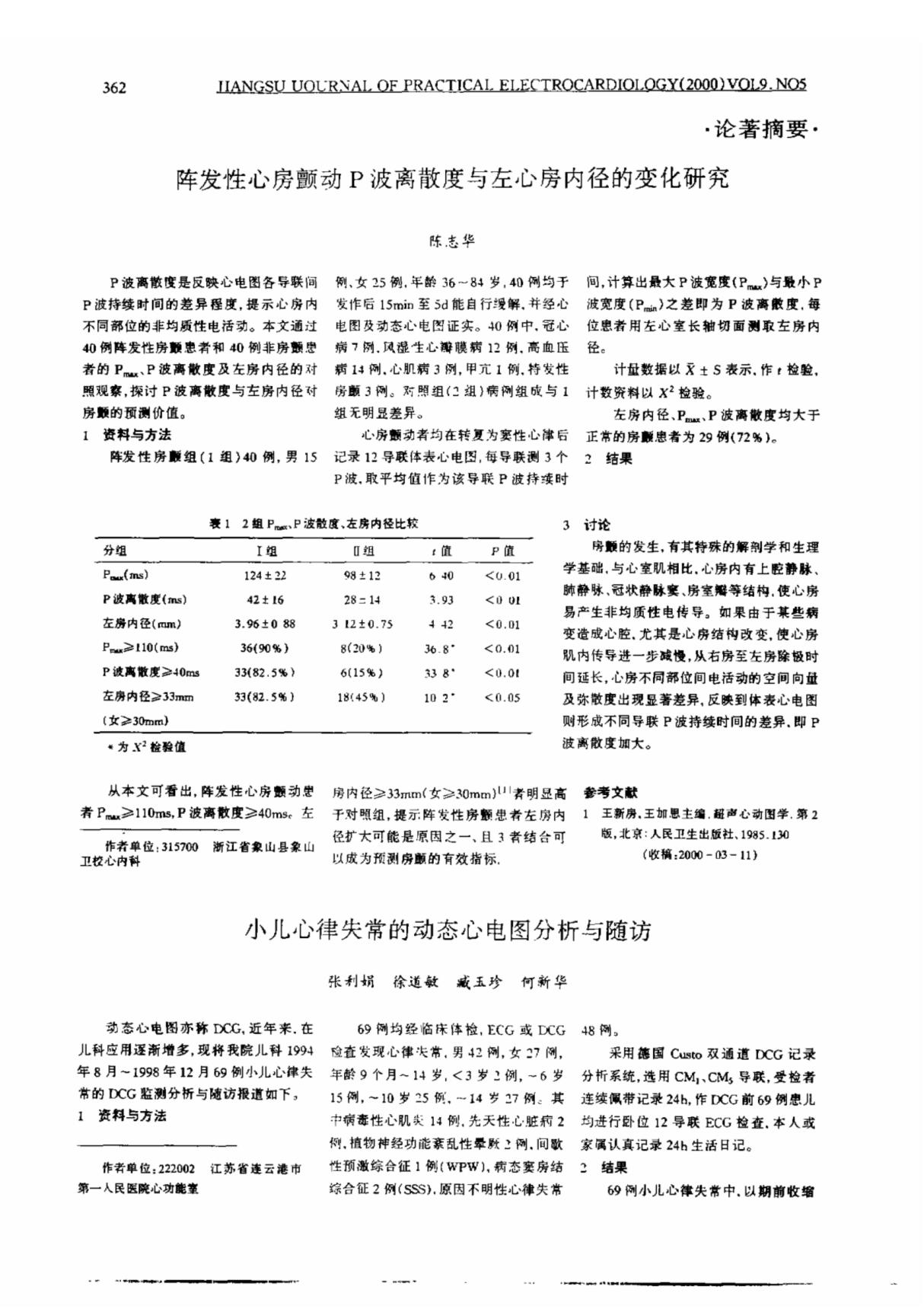 小儿心律失常的动态心电图分析与随访