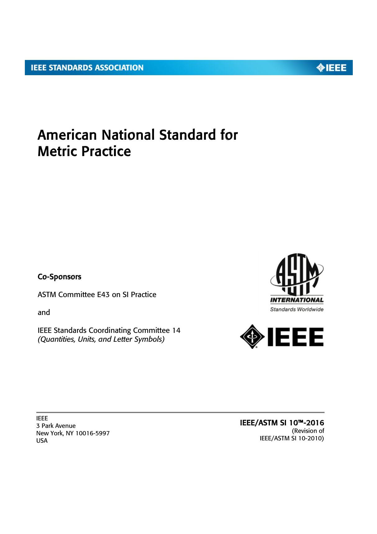 IEEE ASTM SI 10-2016 (Revision of IEEEASTM SI 10-2010)