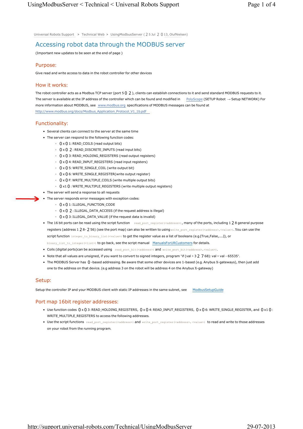 MOdbus Server