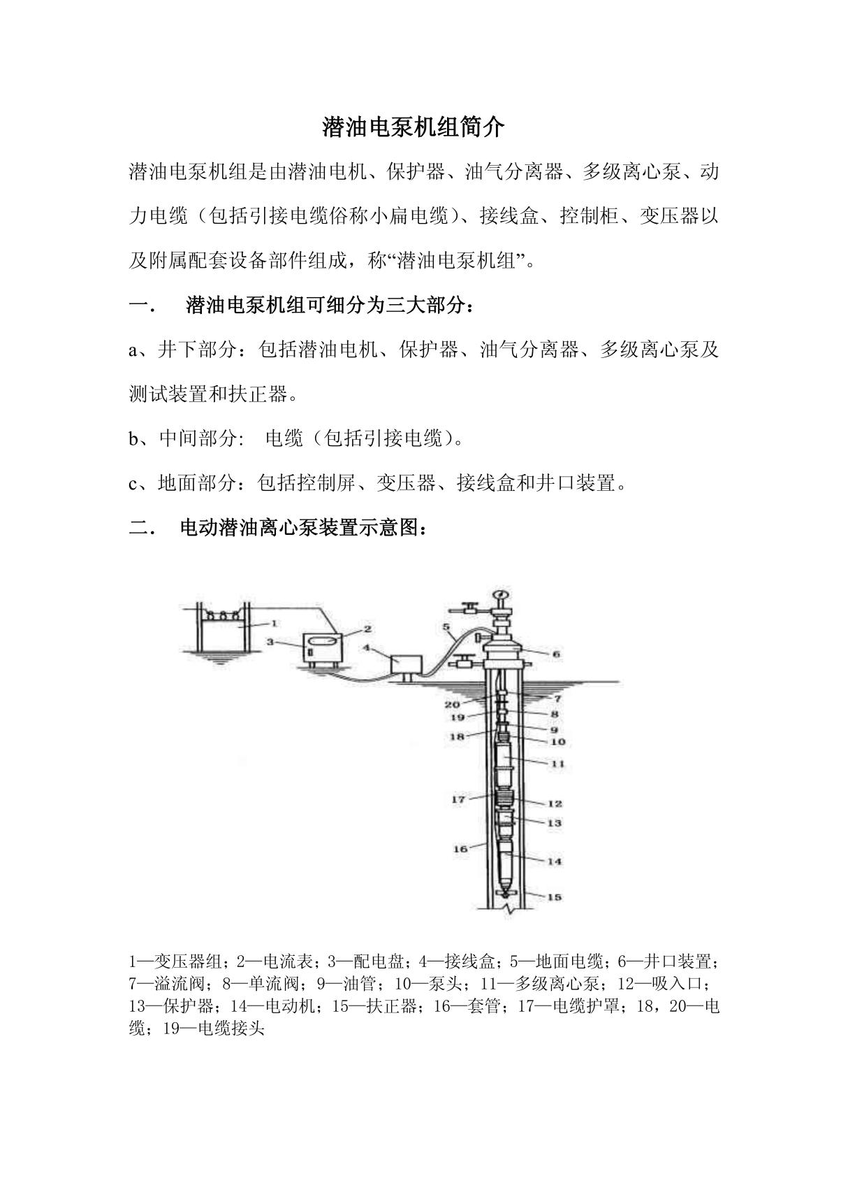 电潜泵简介