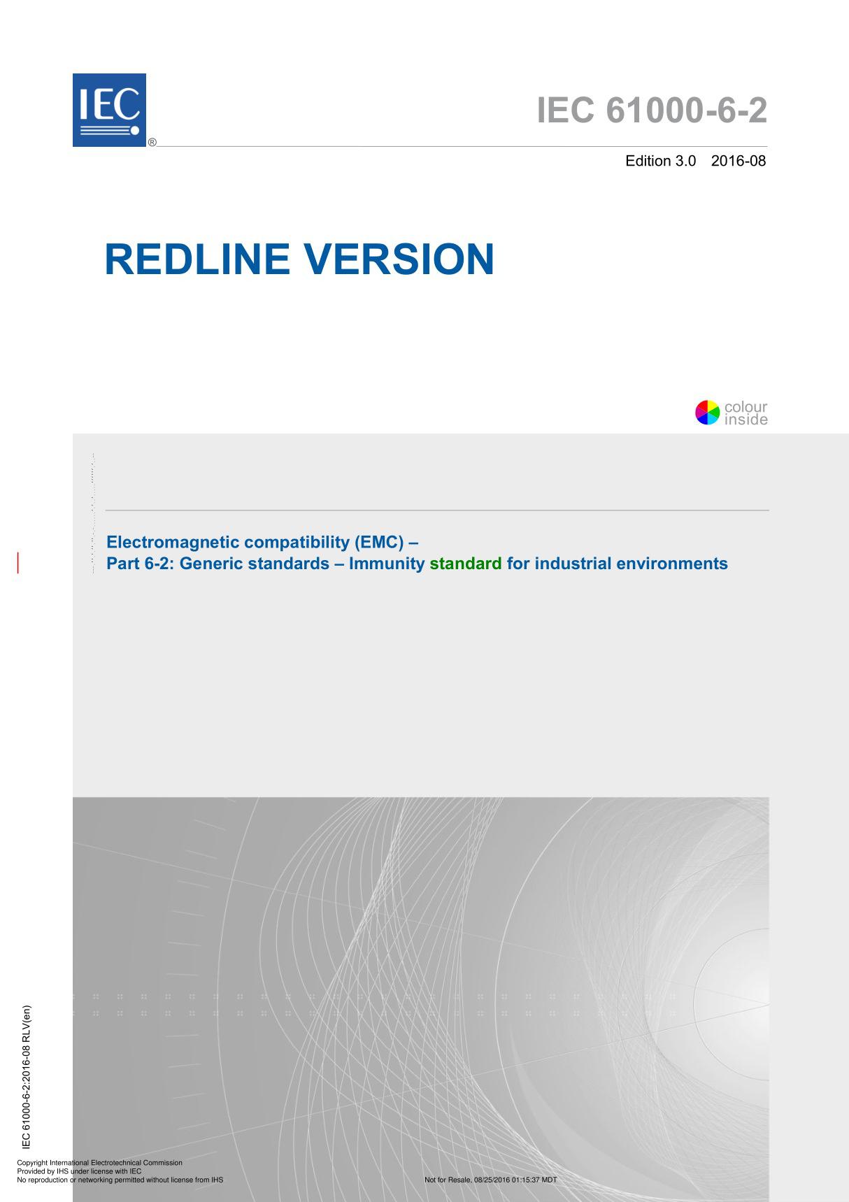 IEC 61000-6-2 (REDLINE   STANDARD)