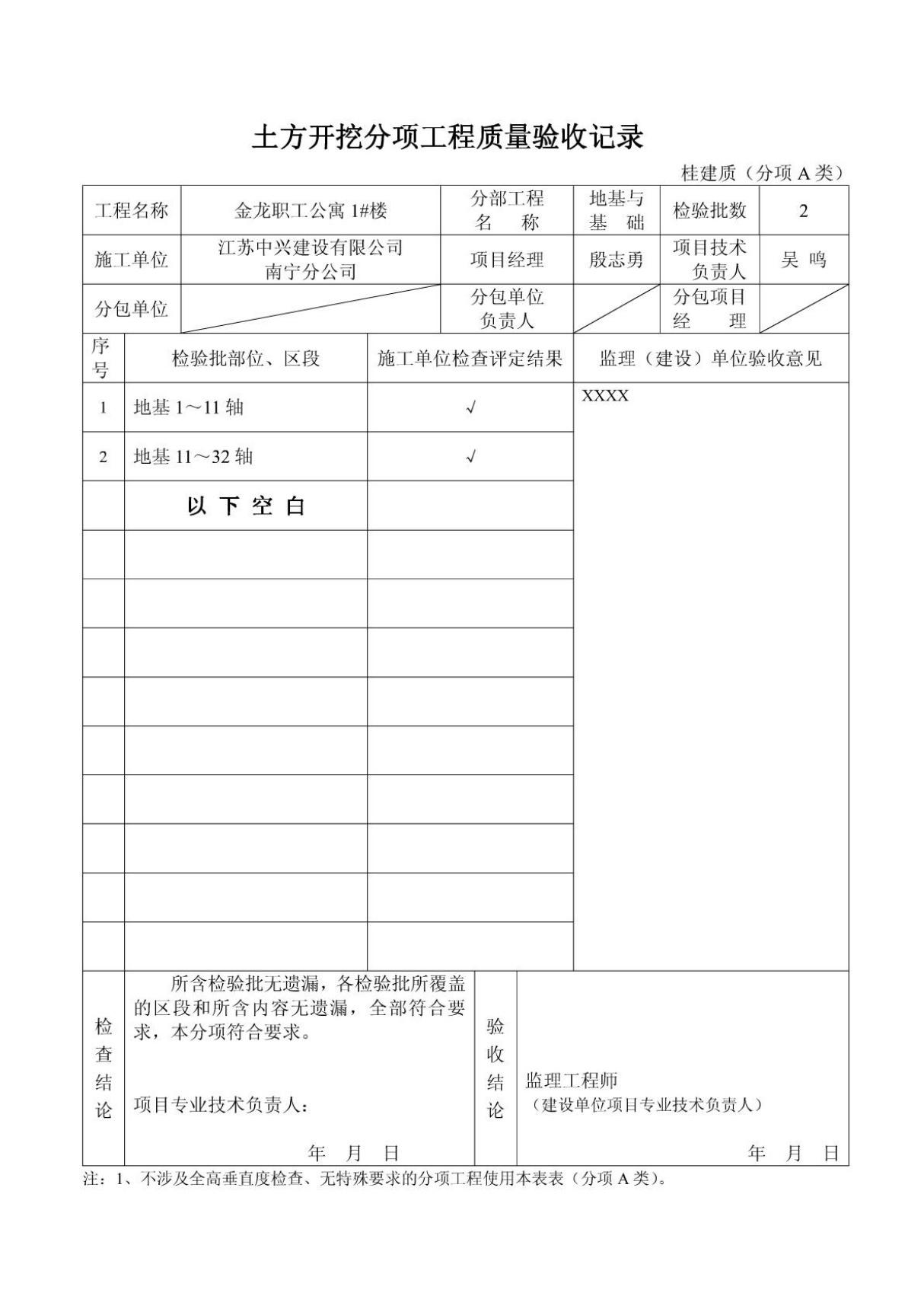 全套竣工资料表格填写及编制范例