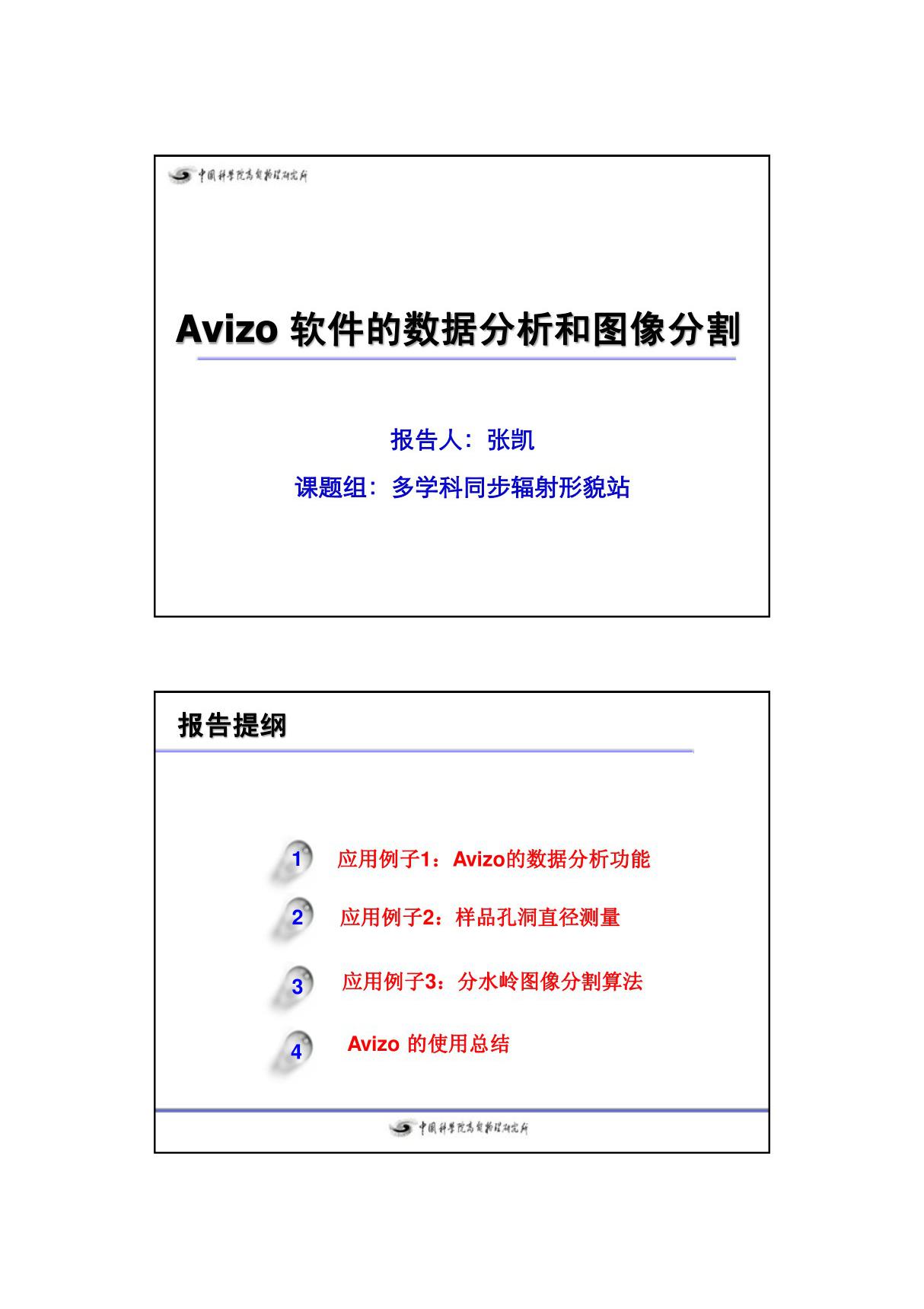 Avizo 软件的数据分析和图像分割