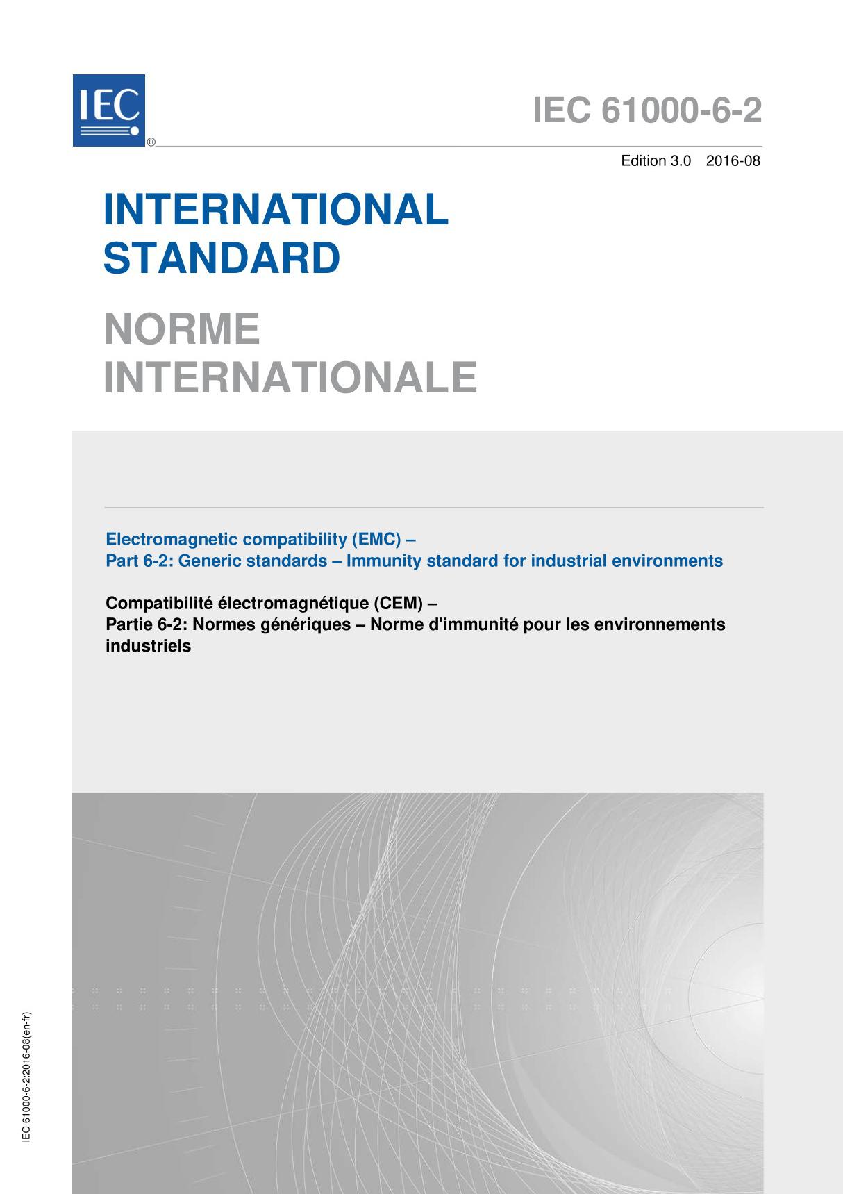 IEC 61000-6-2-2016-1 Standard