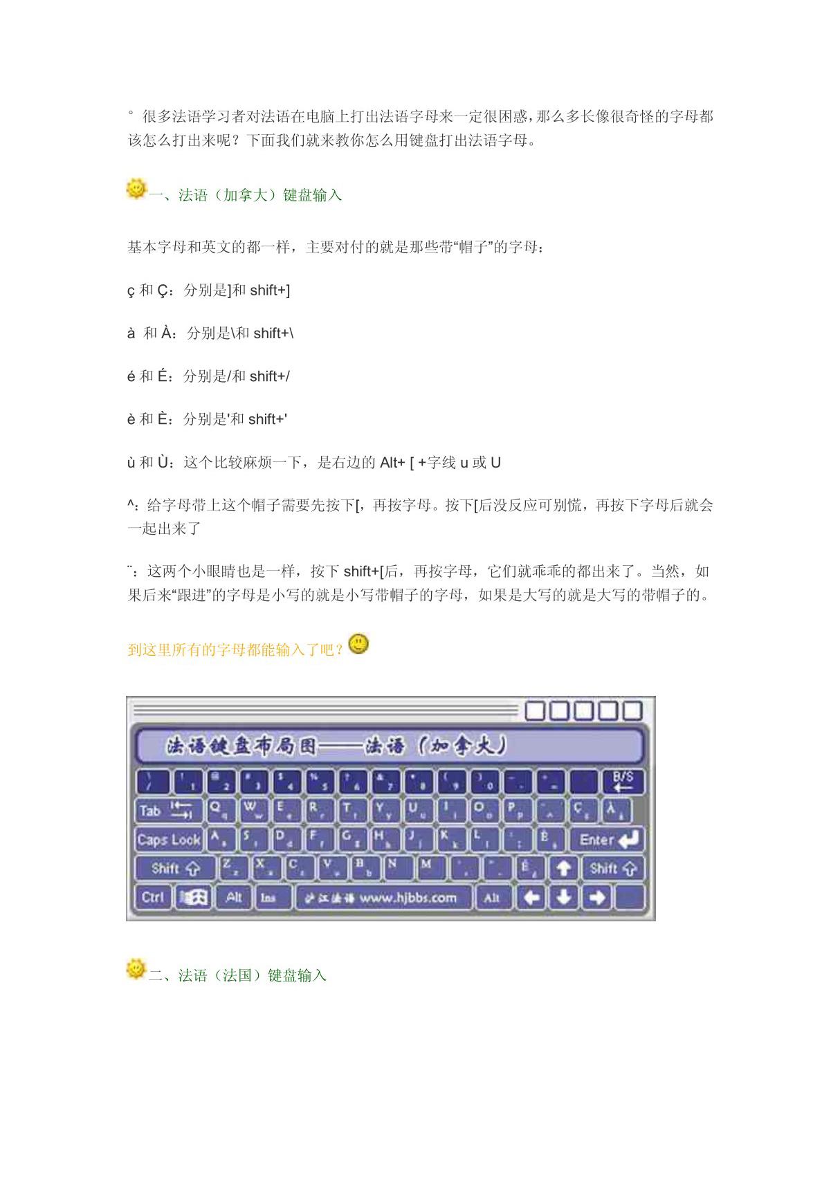 (法国 加拿大)法语键盘对照