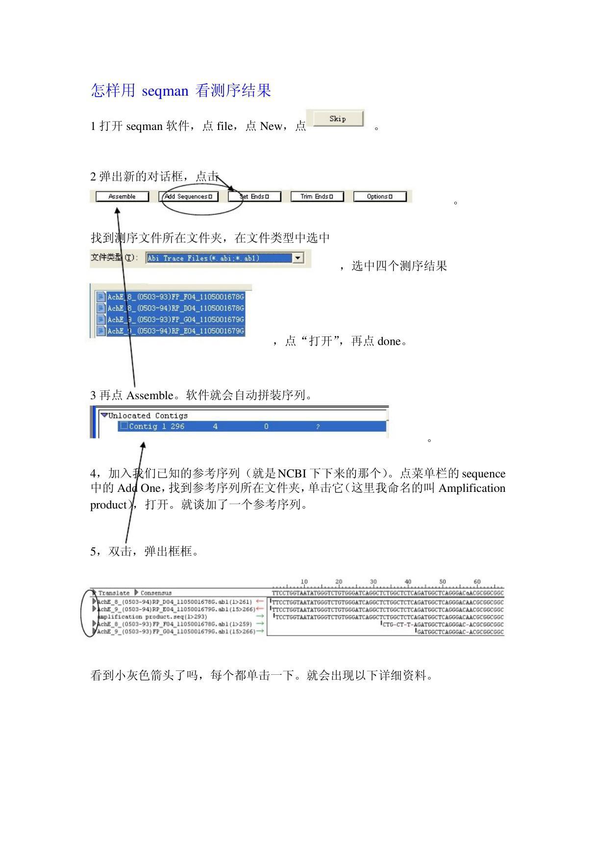 怎样用seqman看测序结果