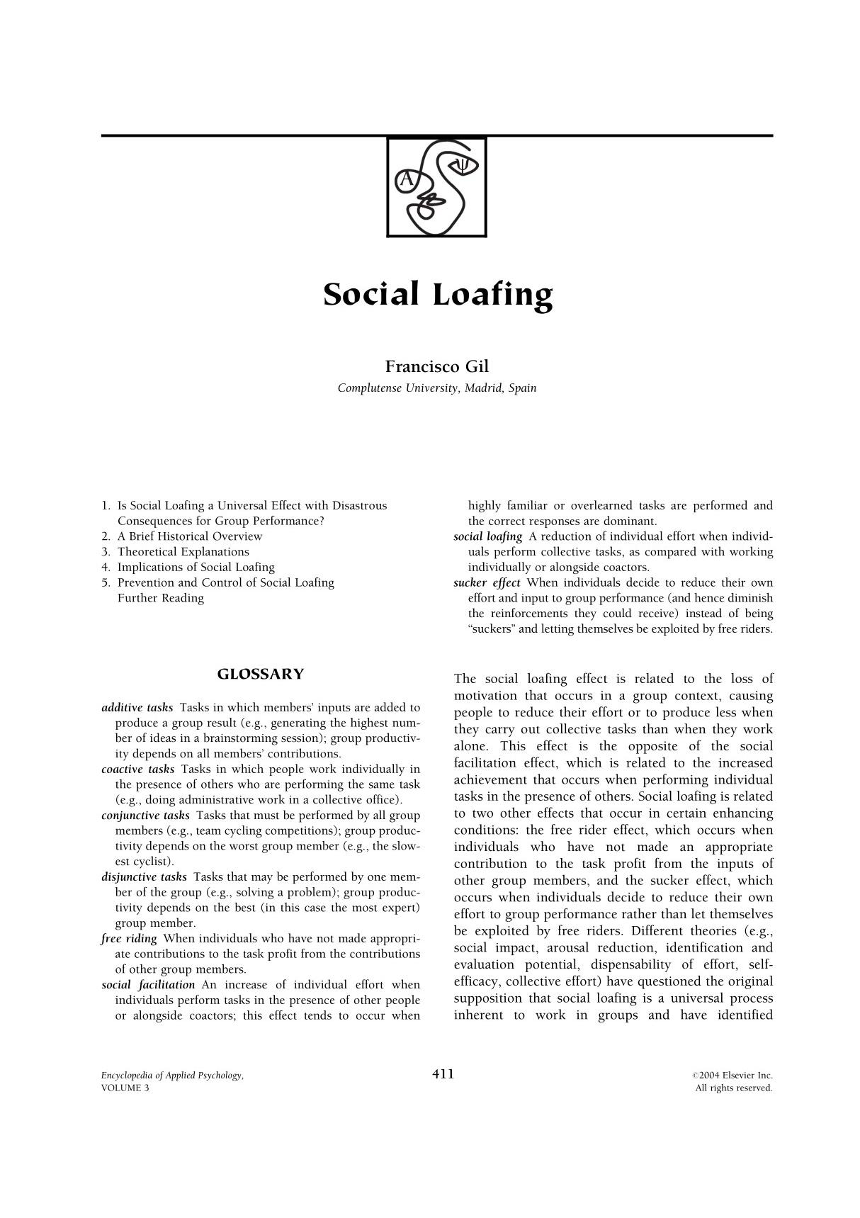 Social Loafing