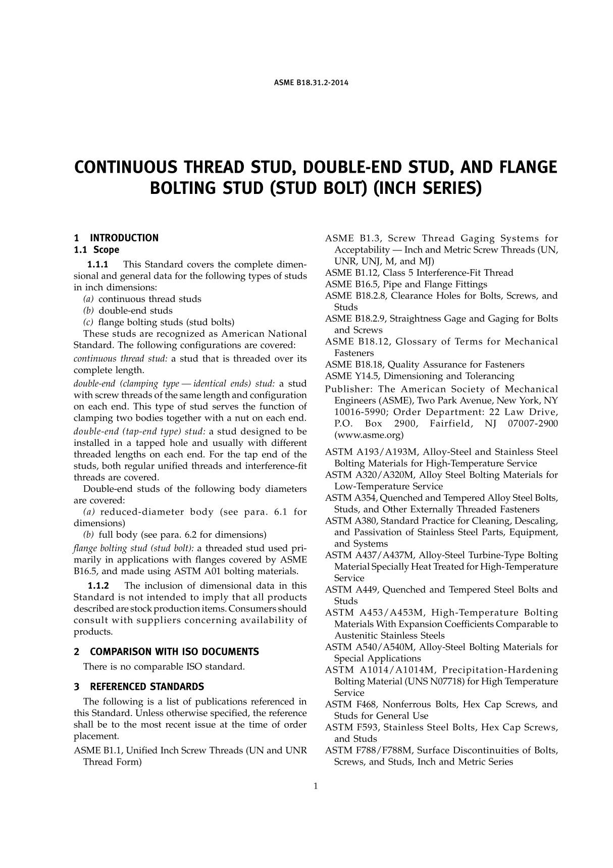 ASME B18.31.2-2014 Standard美国机械工程师学会标准规范电子版下载Part 2