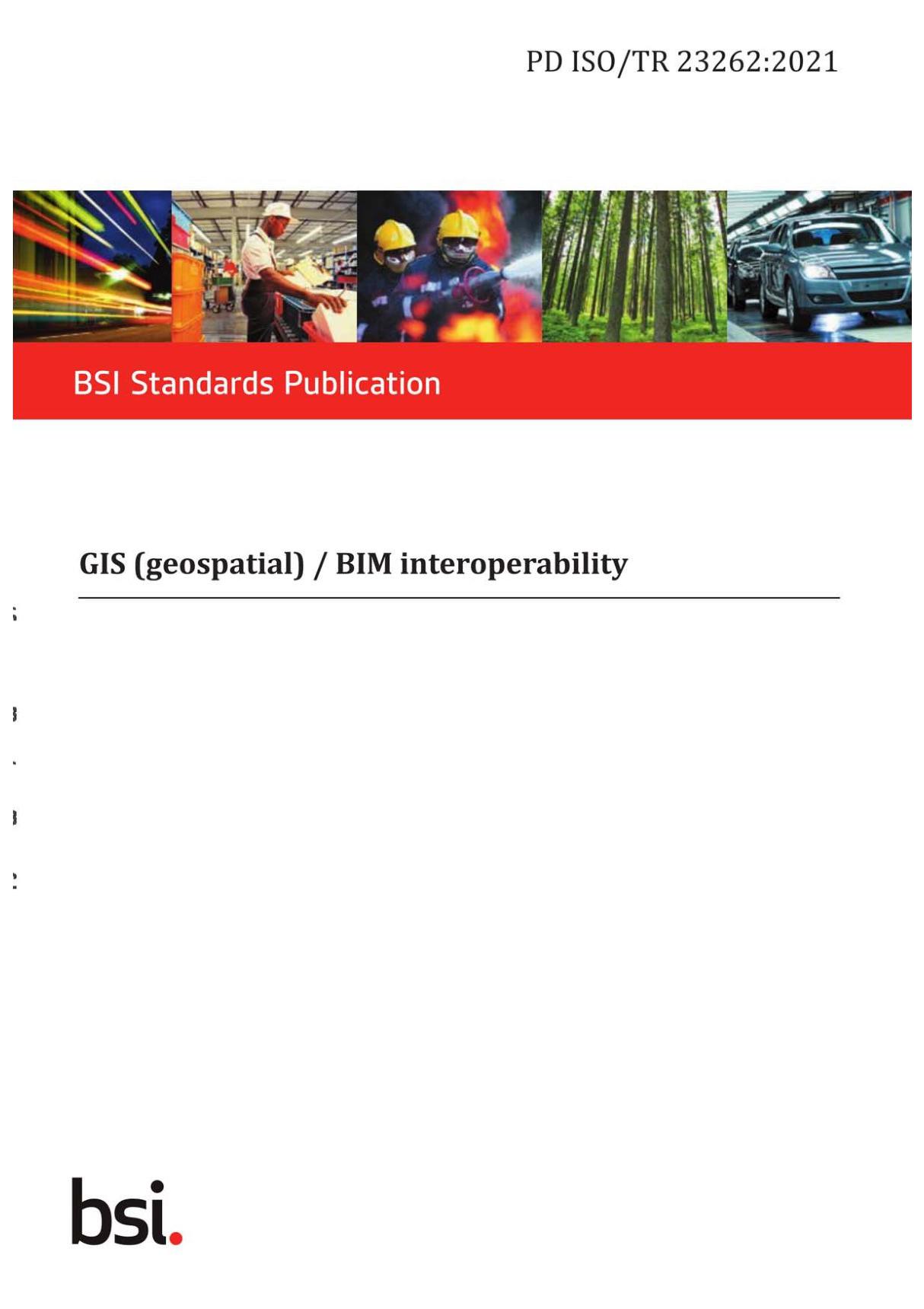 PD ISO-TR 23262-2021 GIS (geospatial)   BIM interoperability