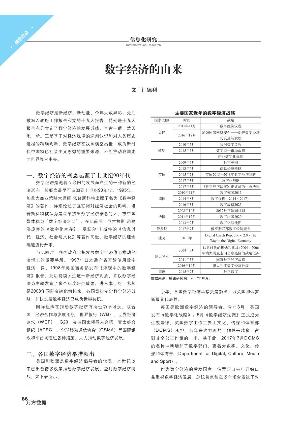 数字经济的由来