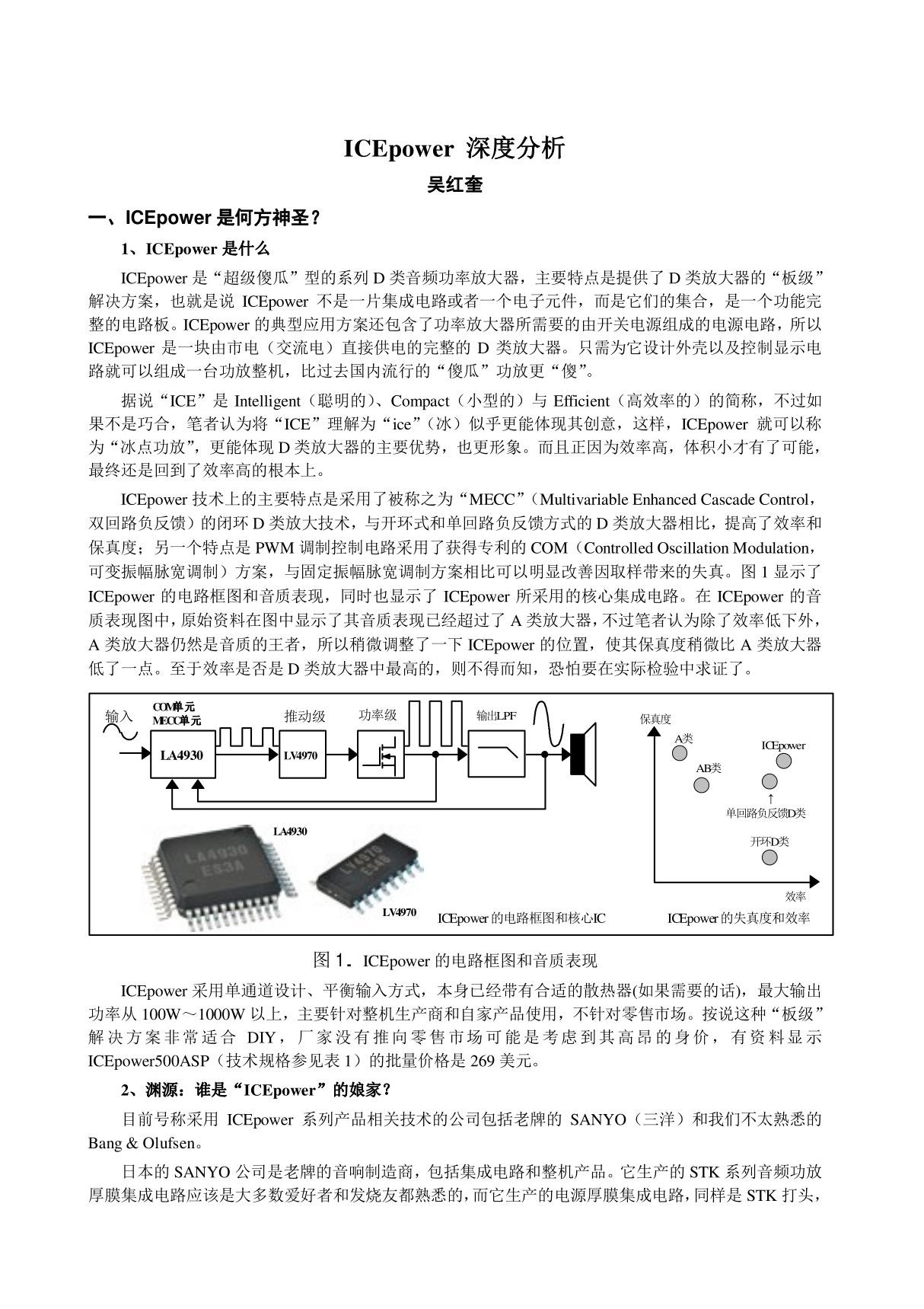 ICEPower 深度分析