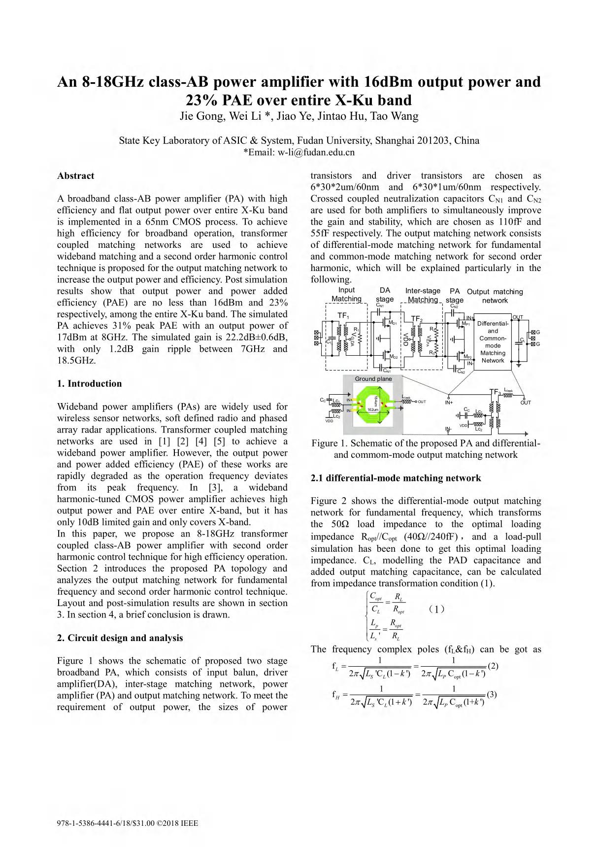 (IEEE 2018 14th IEEE International Conference on Solid-State and Integrated Circuit Technology (ICSICT) - Qingdao, China (2018.1